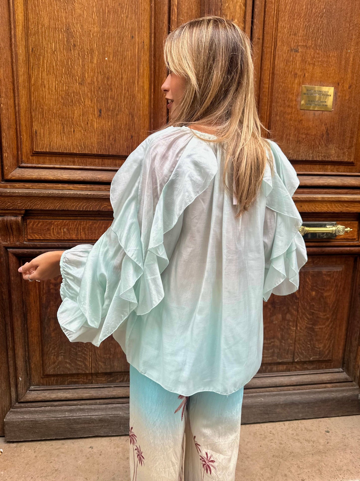 Maurice paris Chemise Blouse BOHEMIA vert d’eau