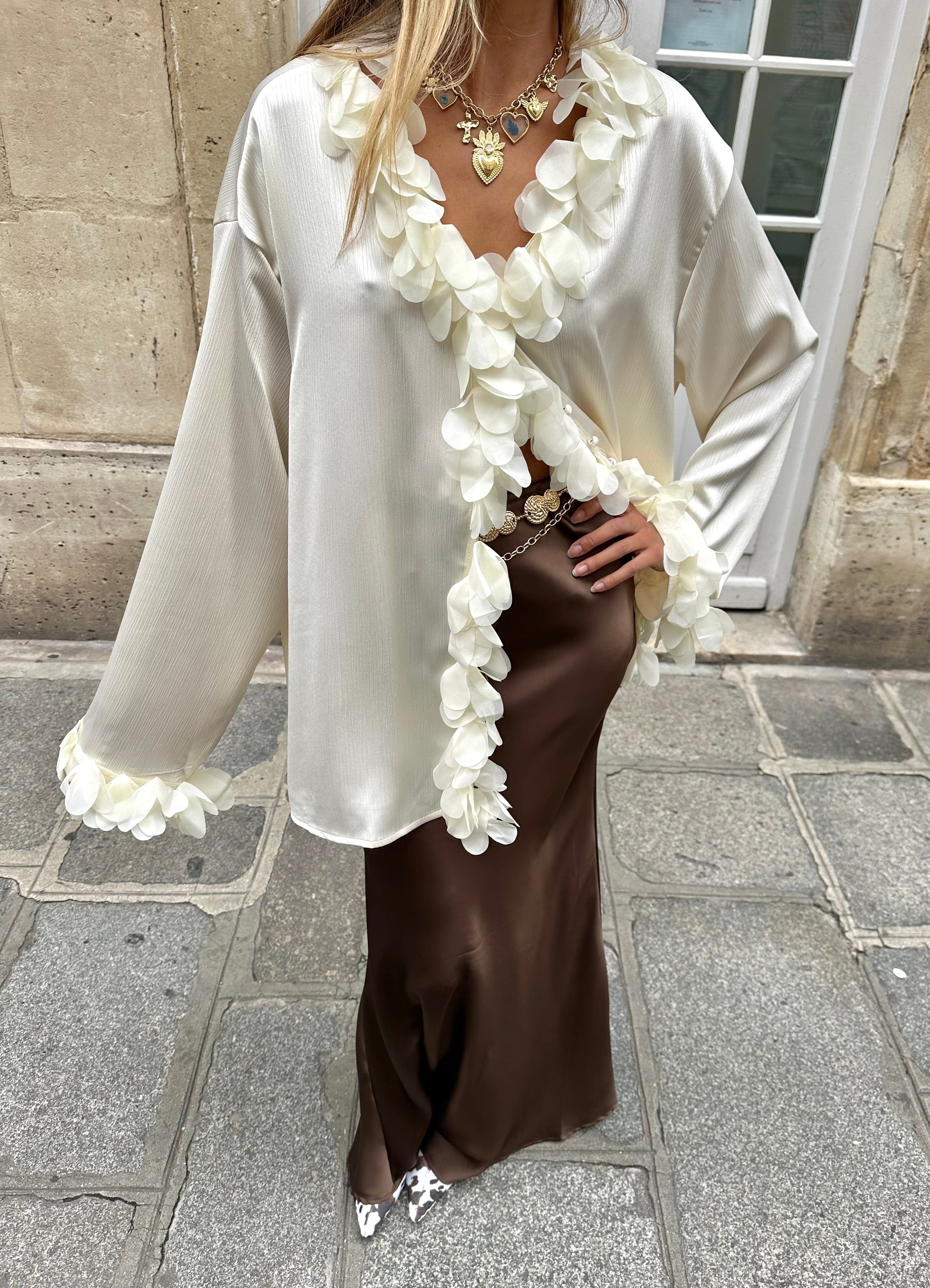 Maurice paris Chemise Blouse CASSY blanche