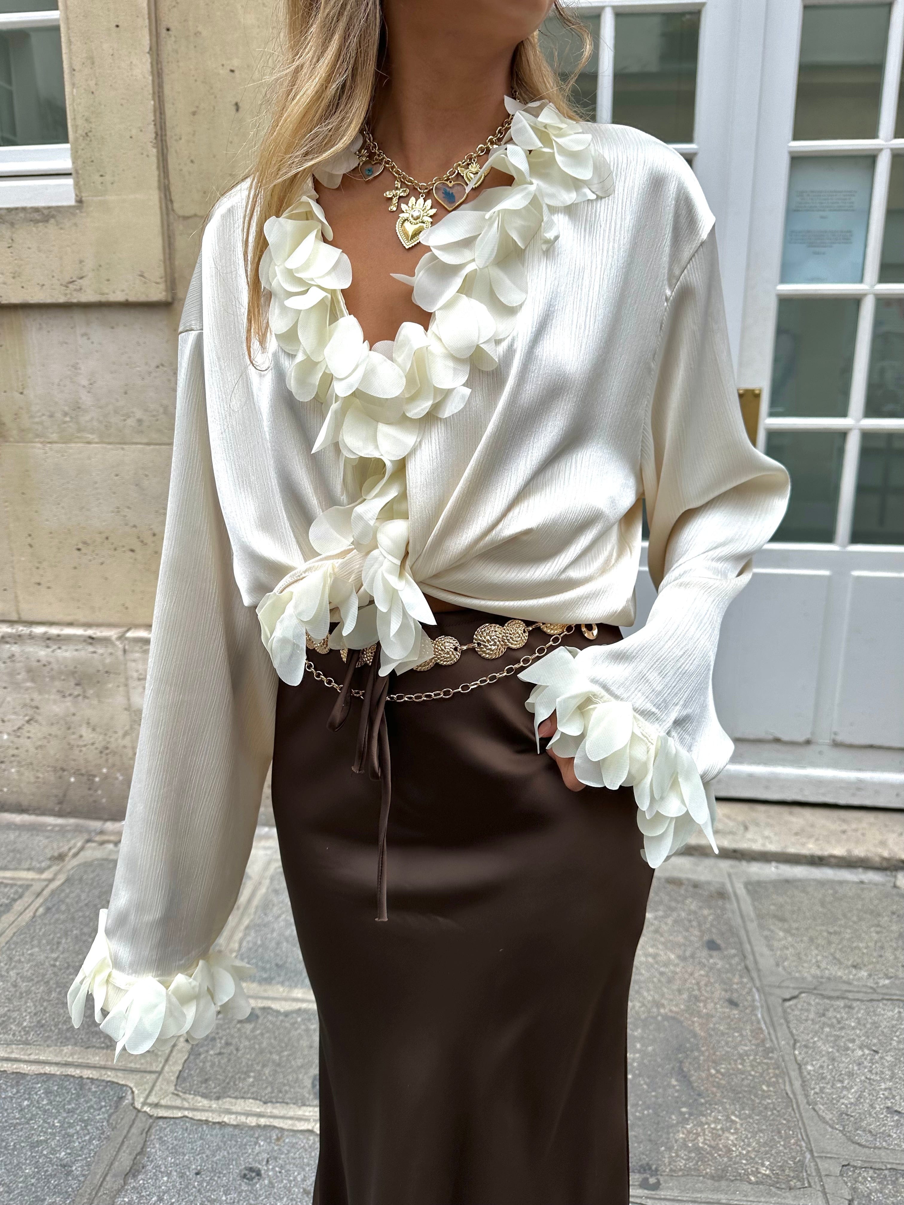 Maurice paris Chemise Blouse CASSY blanche