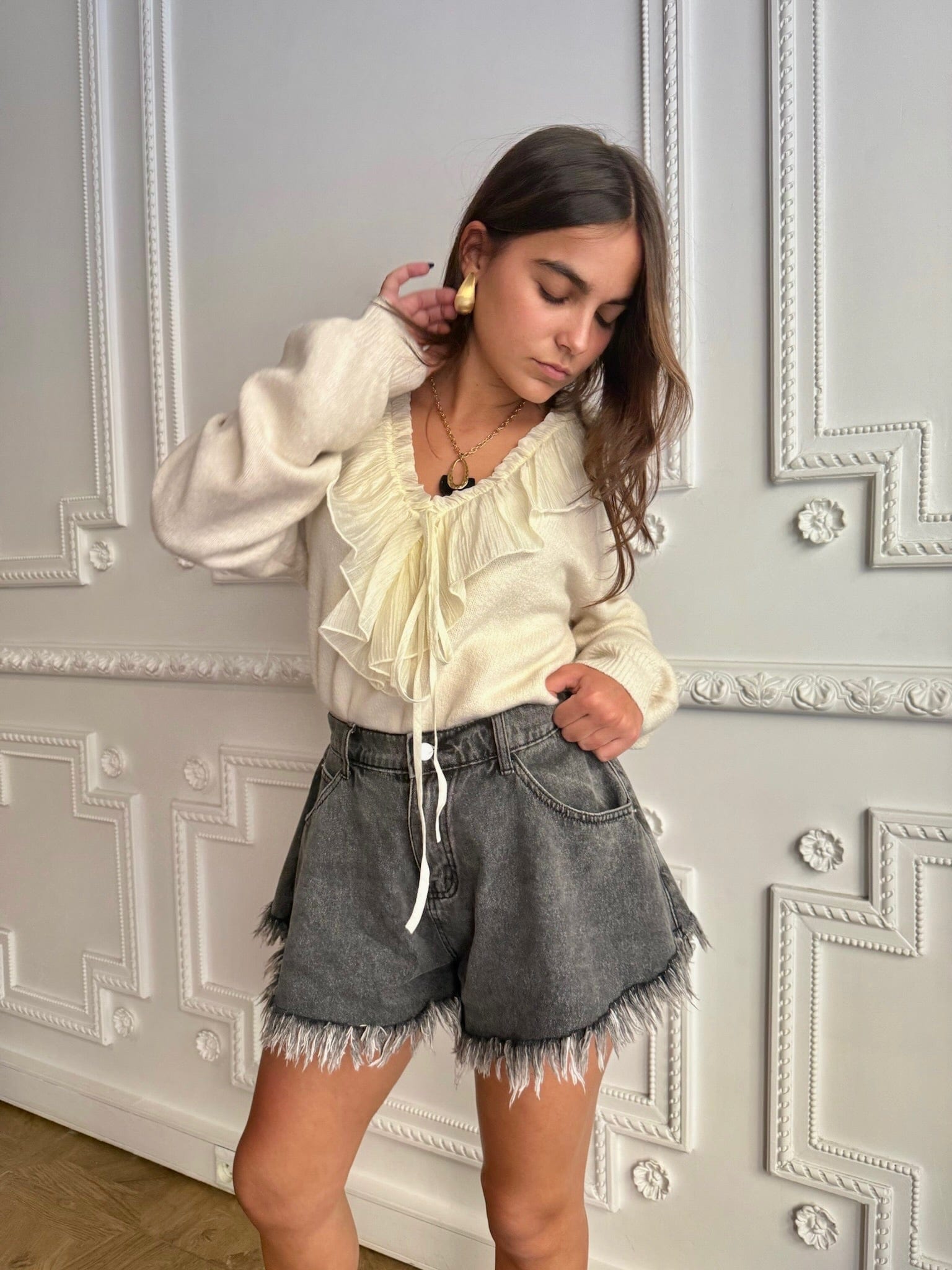Maurice paris Pull Pull BARDOT blanc
