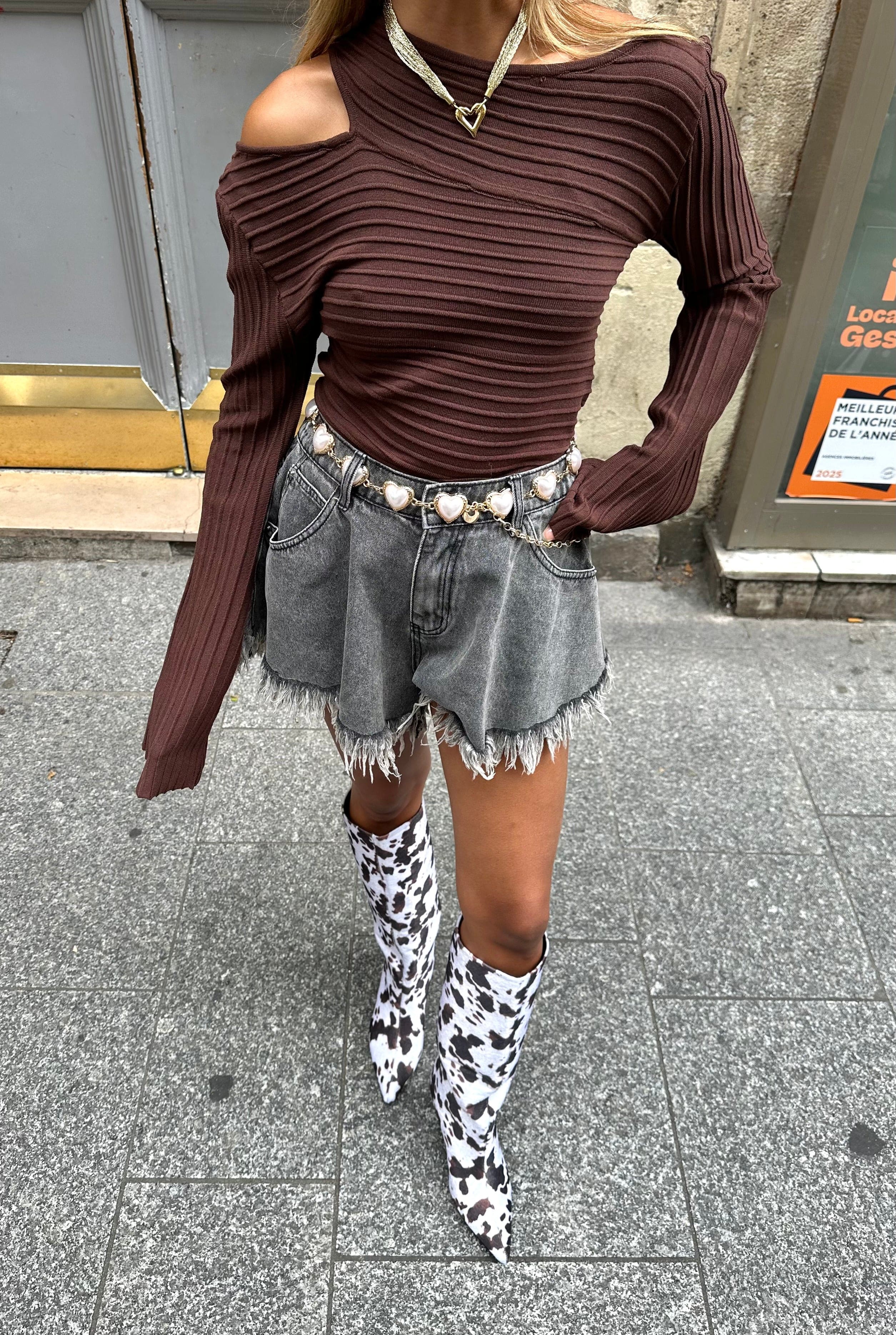 Maurice paris Pull Pull léger NIKKI chocolat