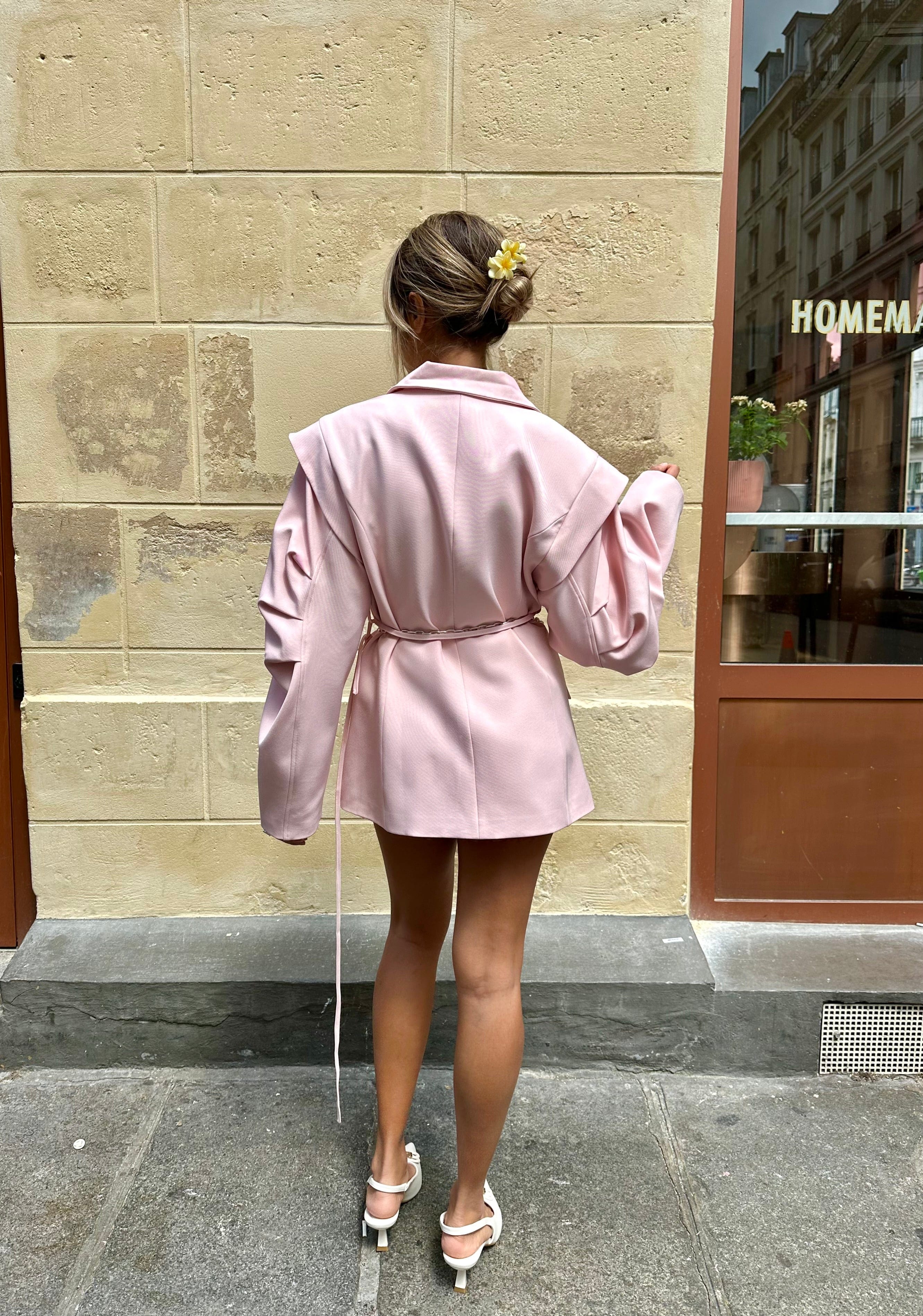 Maurice paris Robe Blazer DIAMANTEKA rose