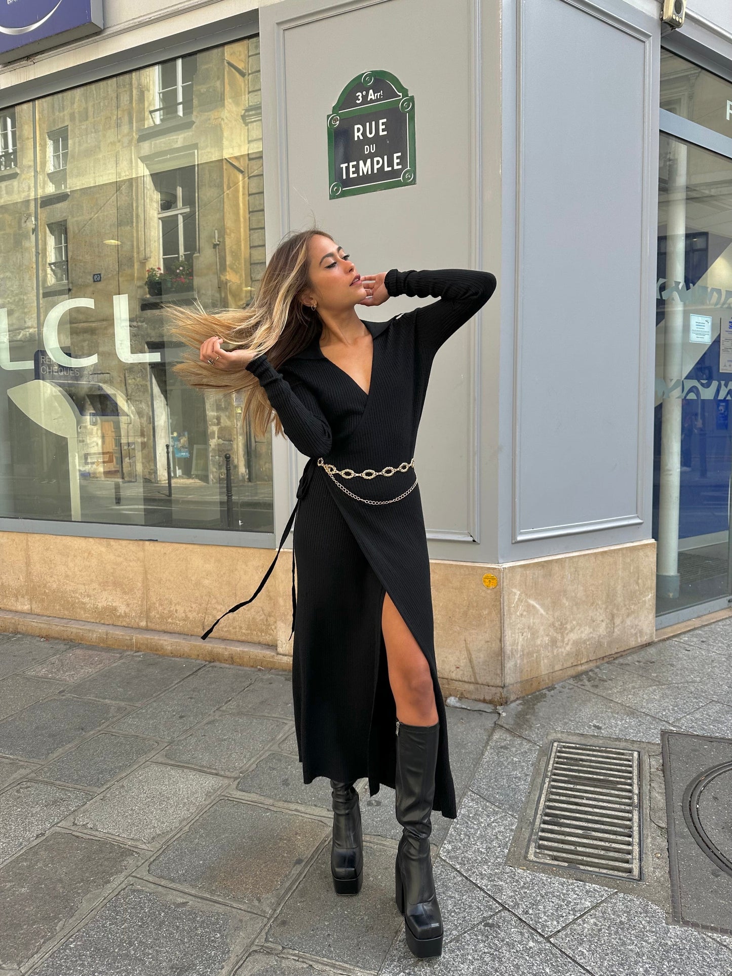 Maurice paris Robe Pull AUSTINE noire