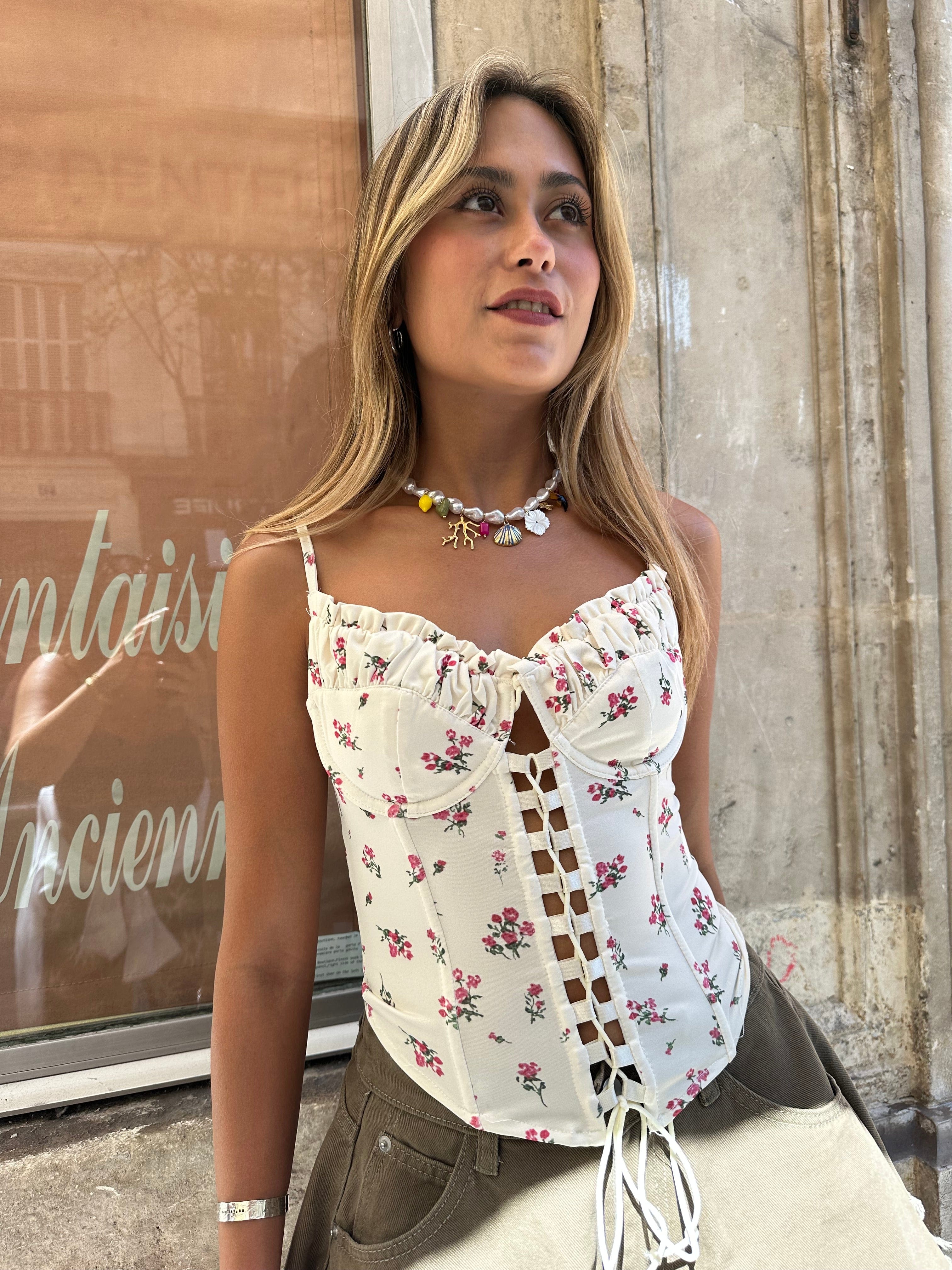 Maurice paris Top Bustier PRETTY beige