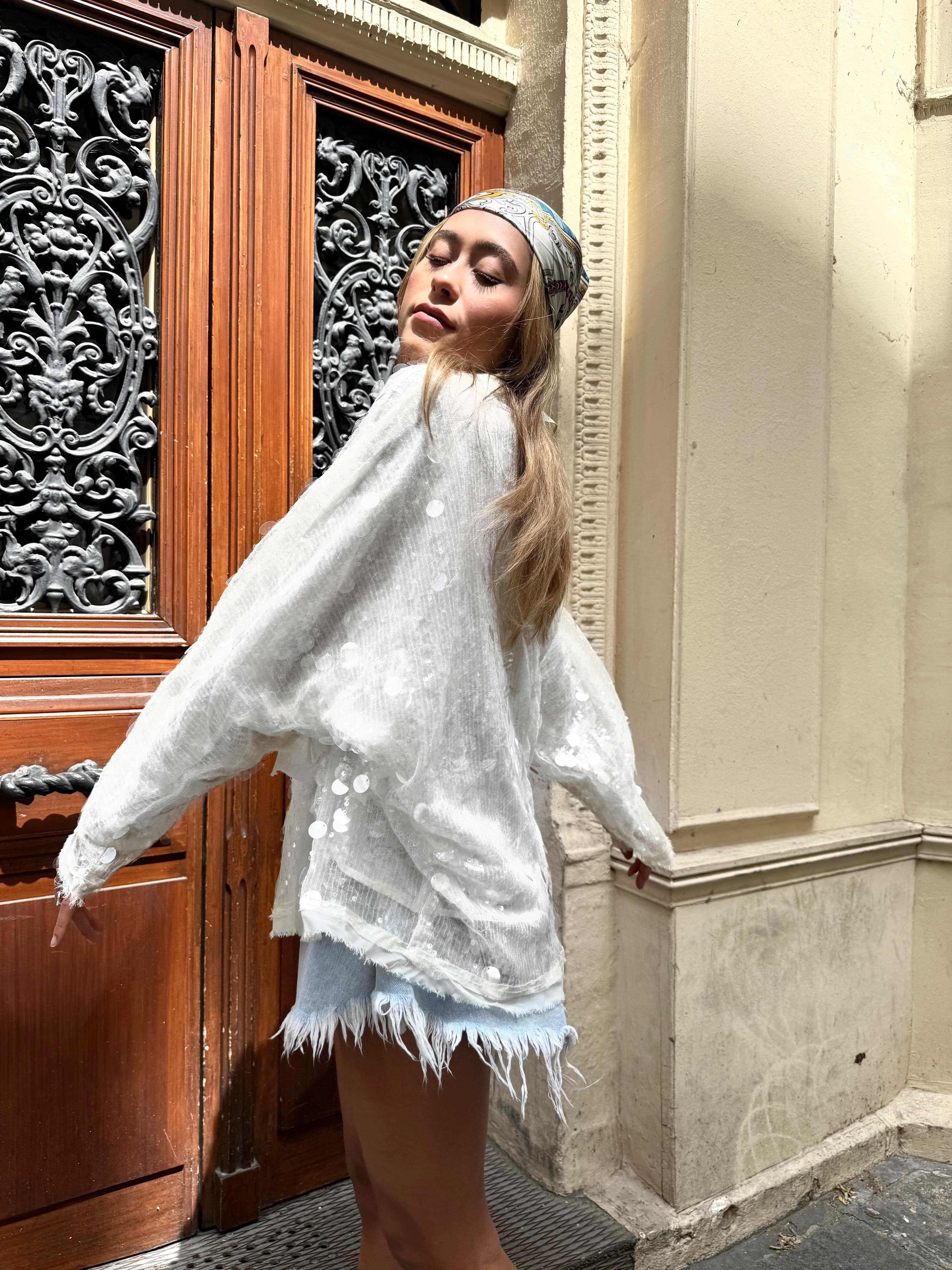 Maurice paris Veste Kimono crème