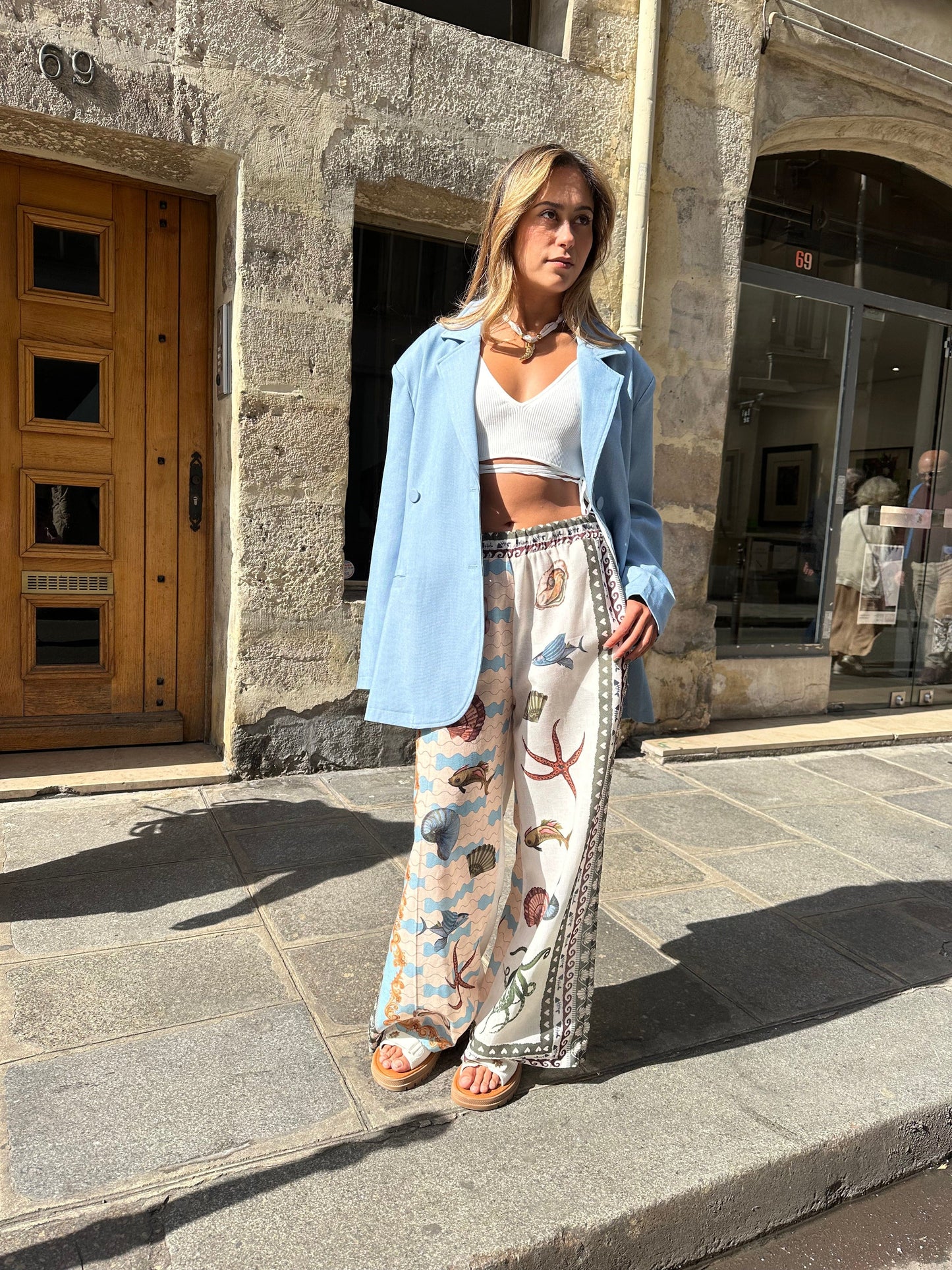 Maurice paris Veste Taille unique Robe/Blazer CIEL 100% Coton