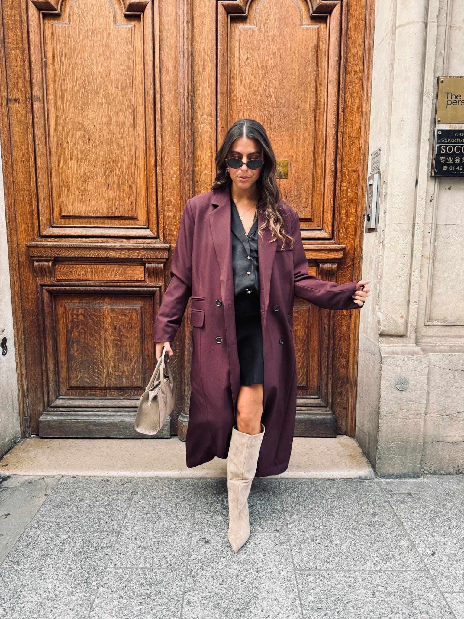 Maurice paris Veste Trench MERYL bordeaux