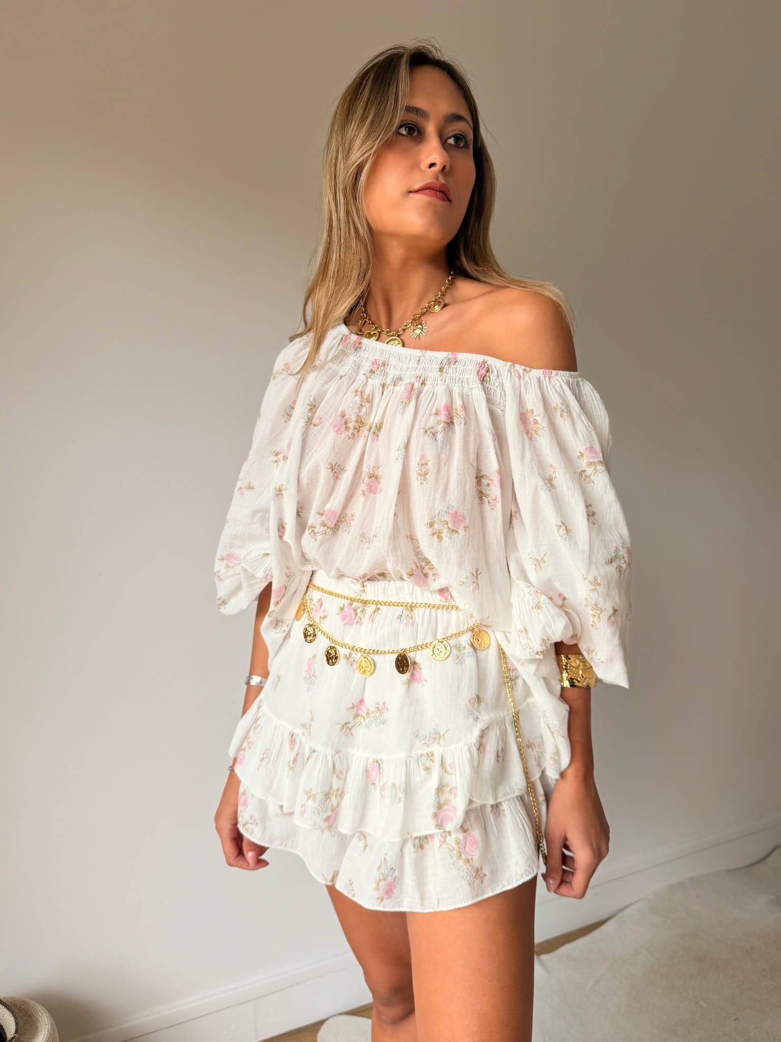 Elly White Top Blouse ALEXIA