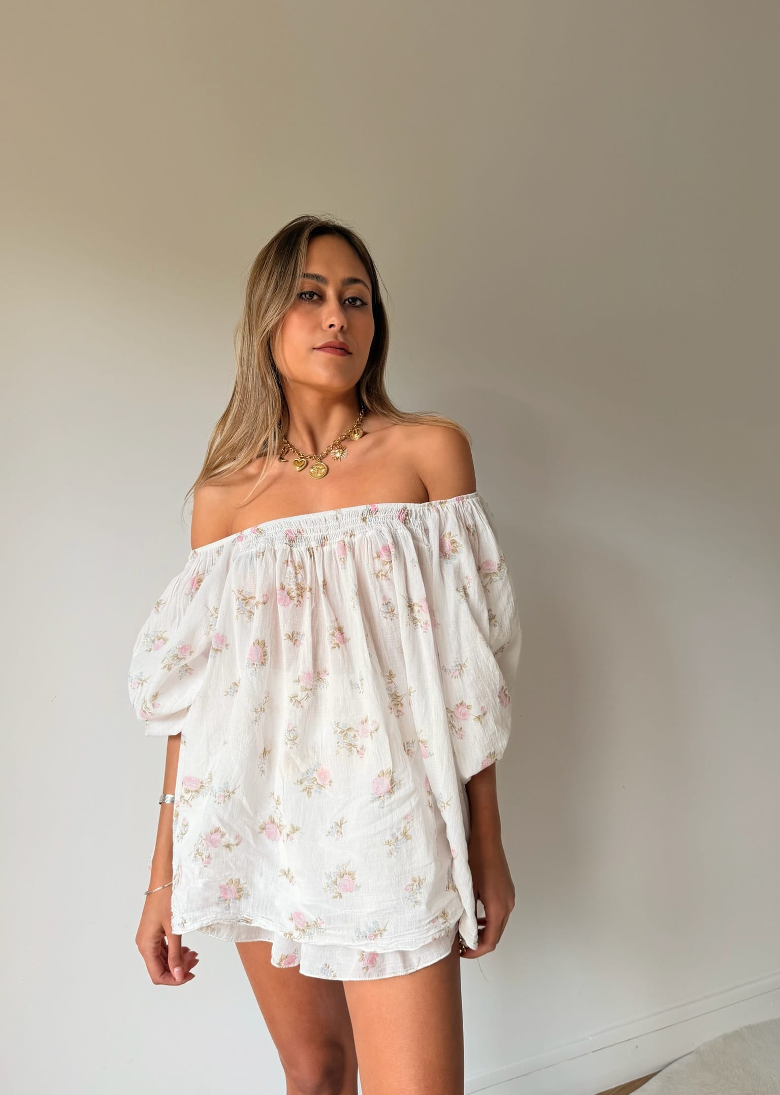 Elly White Top Blouse ALEXIA