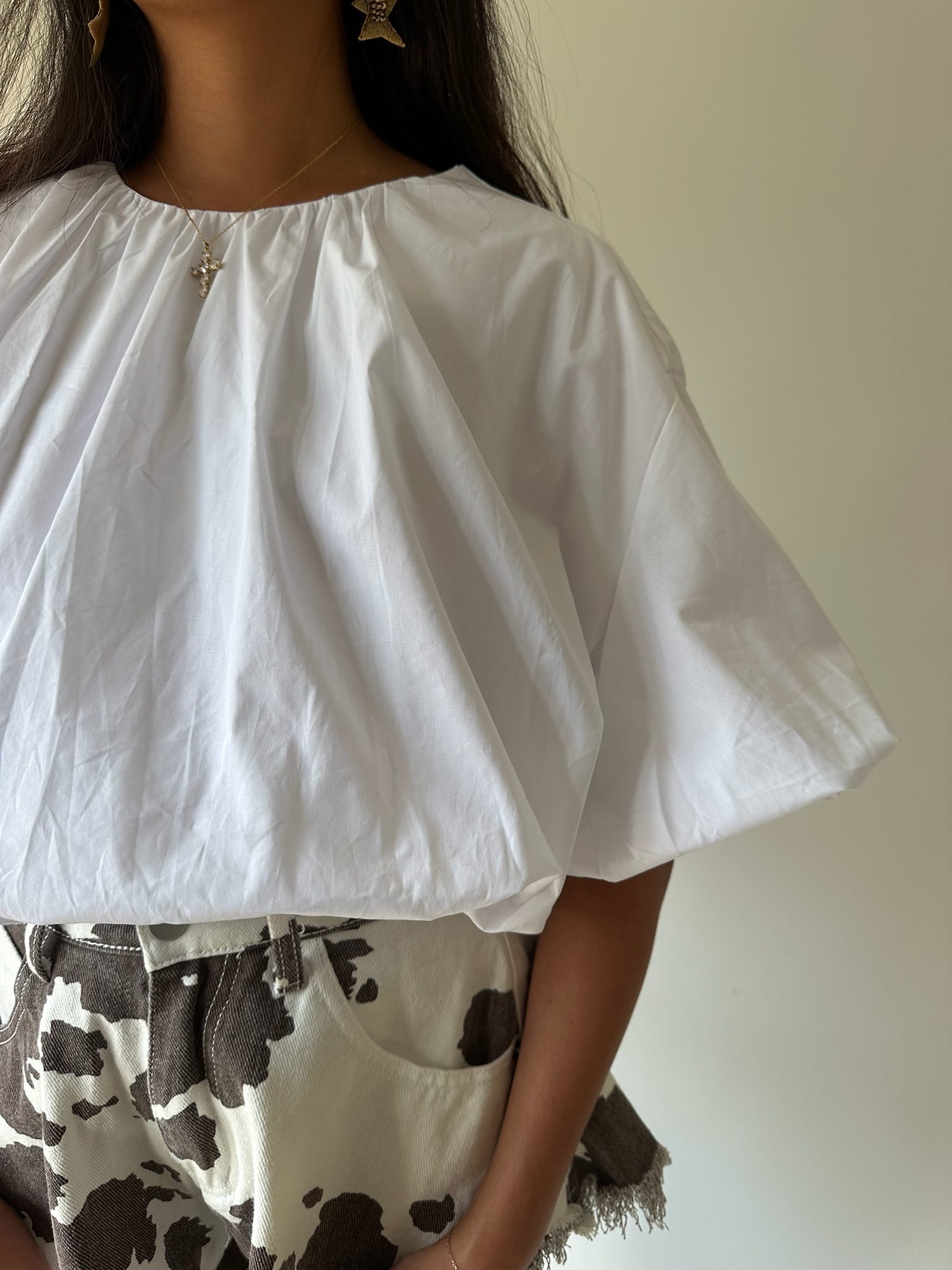 Elly White Top Blouse LOUISE