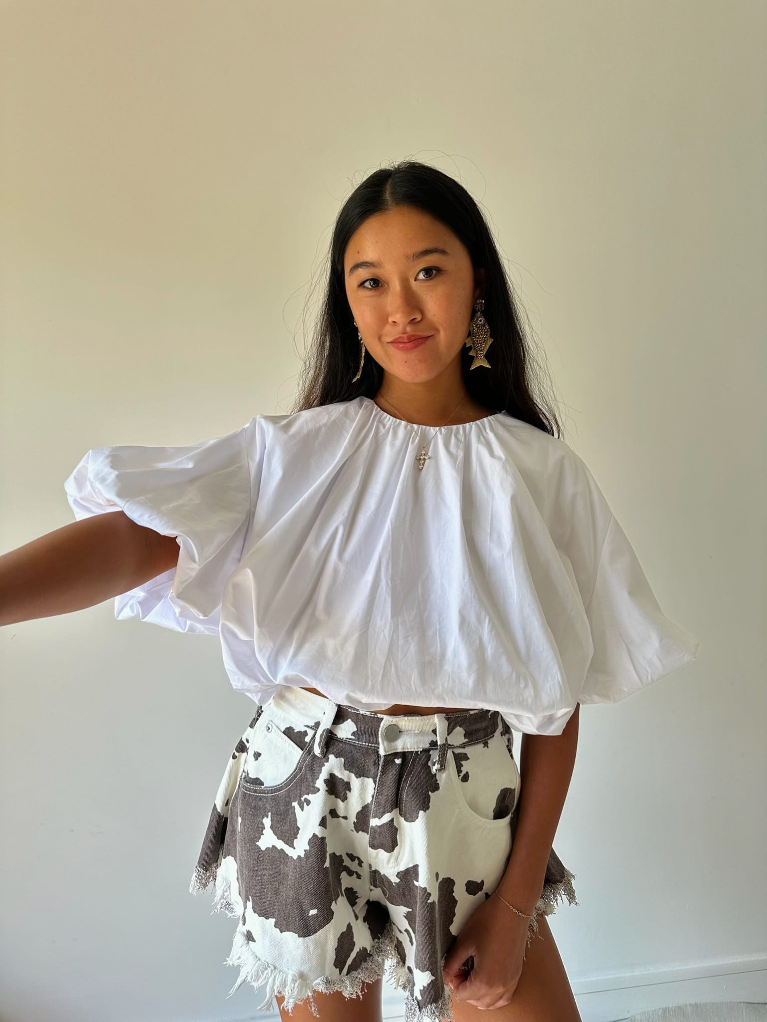 Elly White Top Blouse LOUISE