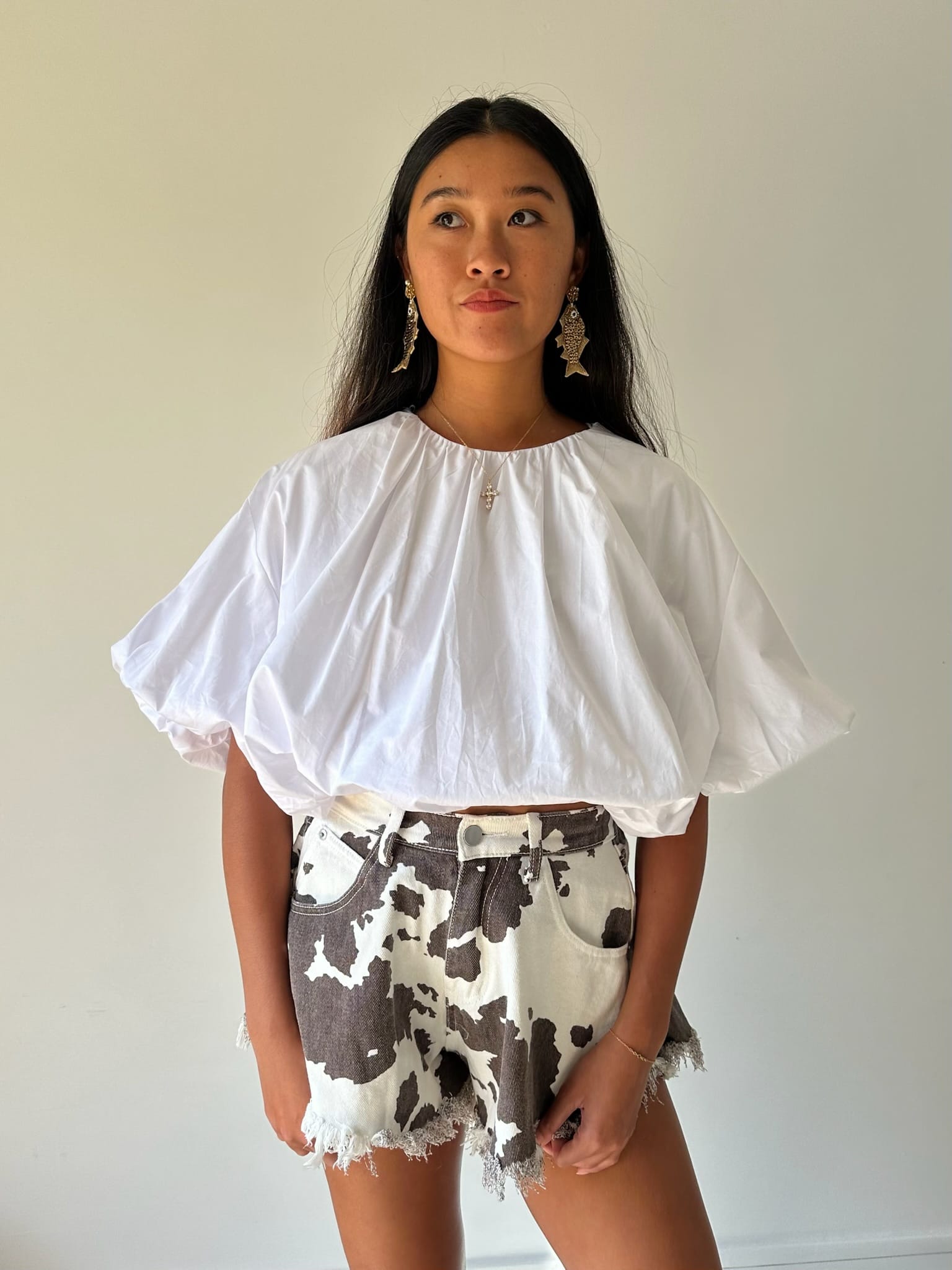 Elly White Top Blouse LOUISE