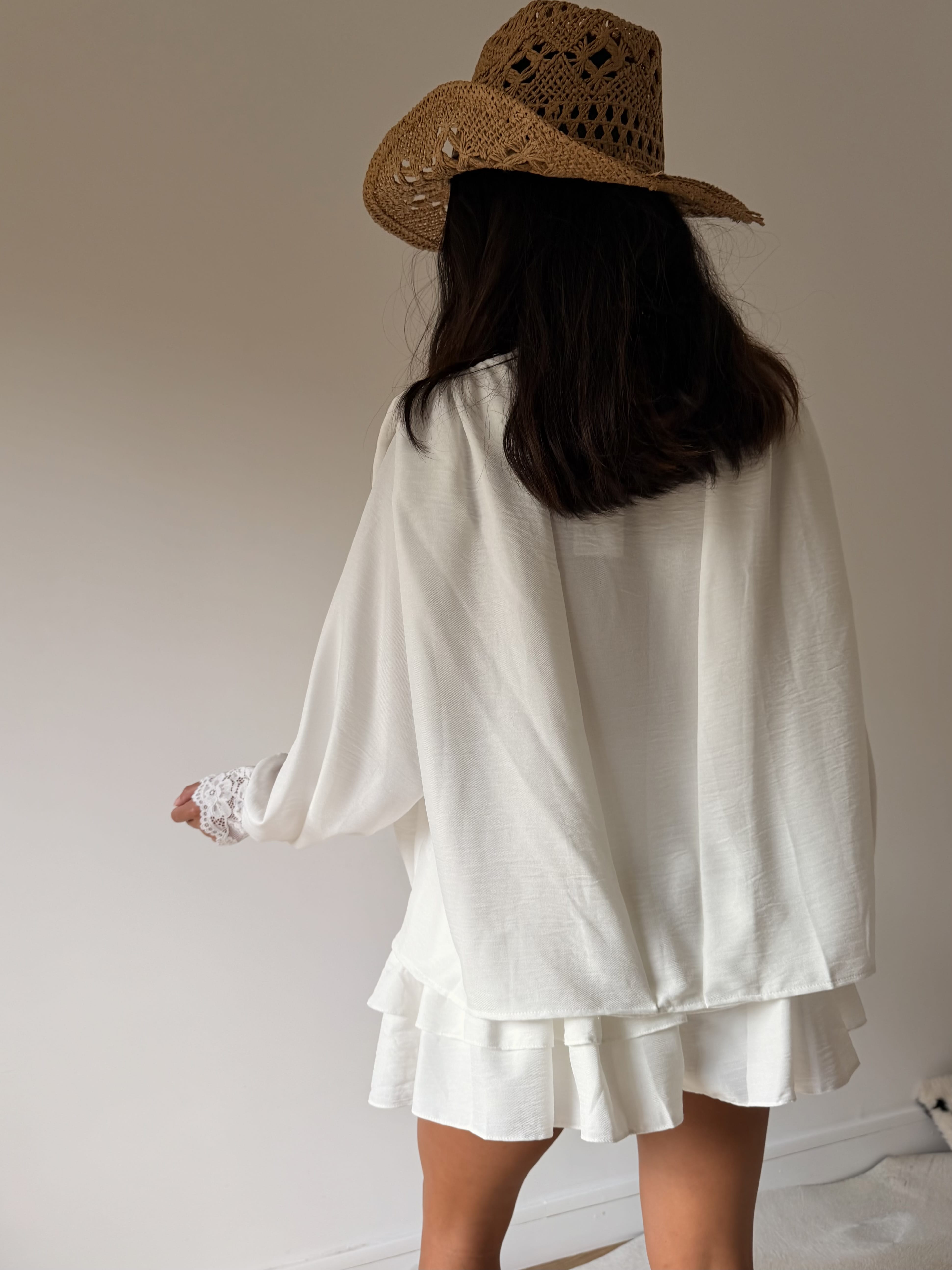 Elly White Top Blouse VIRGINY