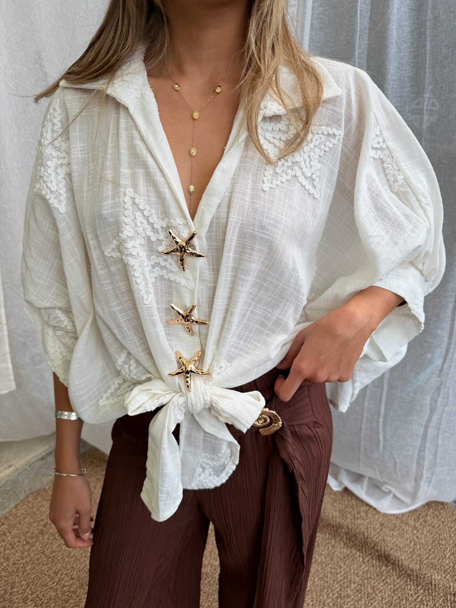 Elly White Top Chemise MAARE