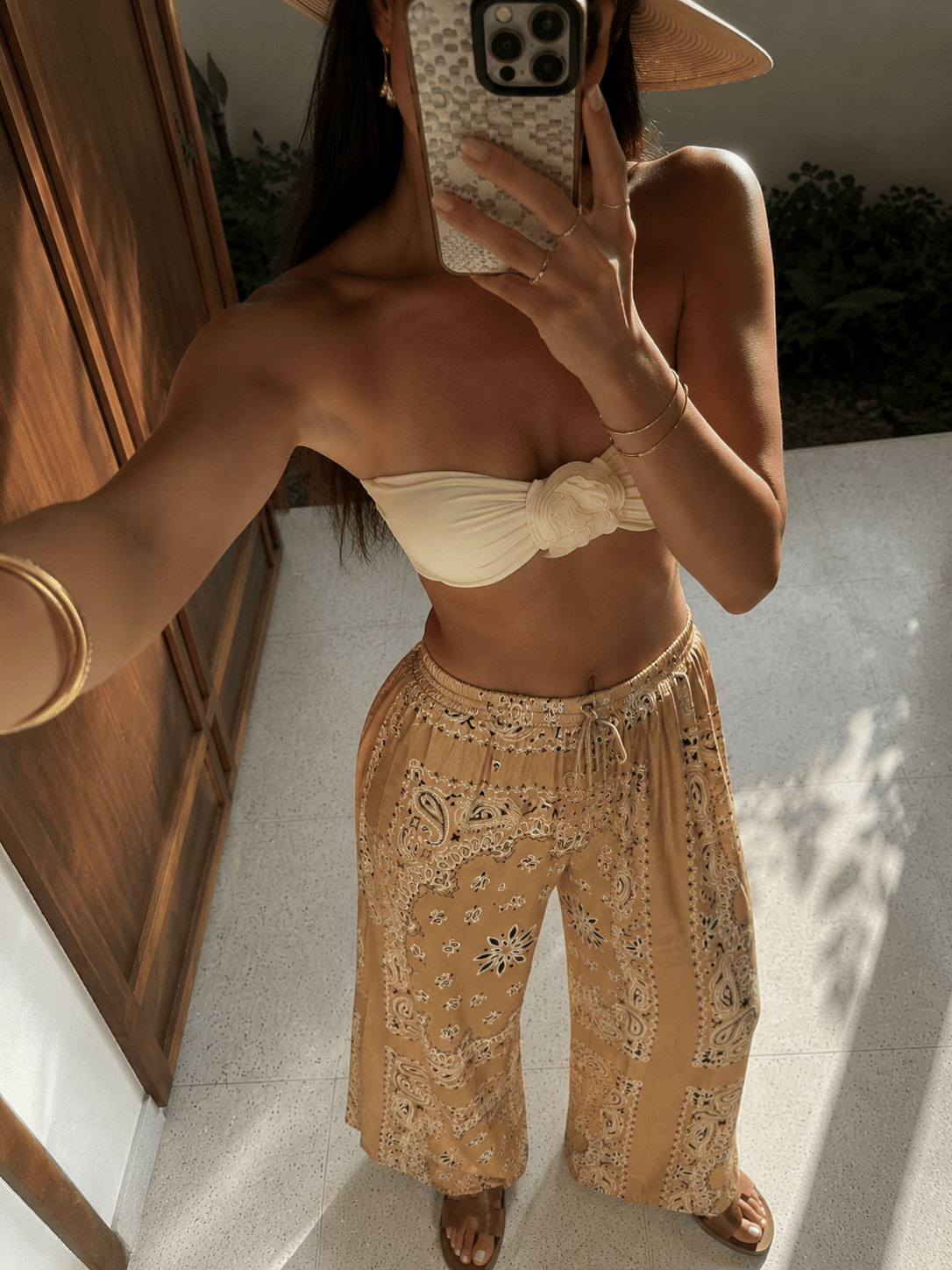 J&L Pantalon TU Pantalon HIPPIE Camel