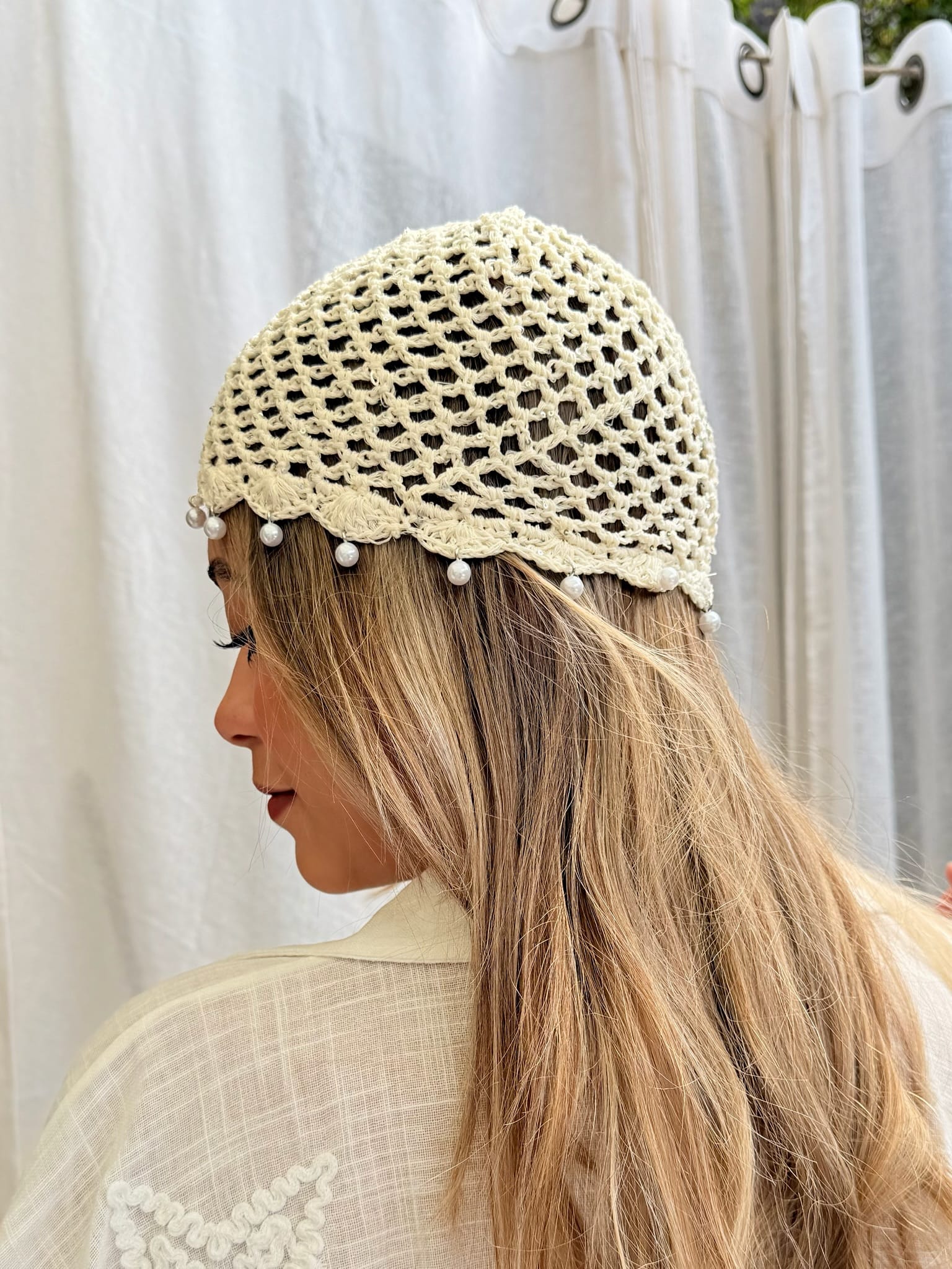 Maurice paris Accessoires Bonnet CROCHET beige