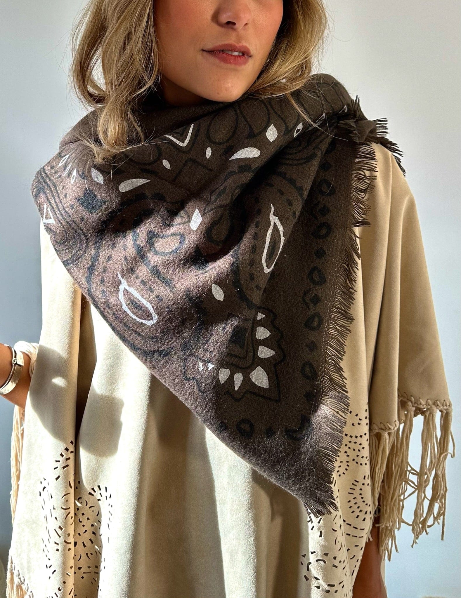 Maurice paris Accessoires Écharpe LANA choco