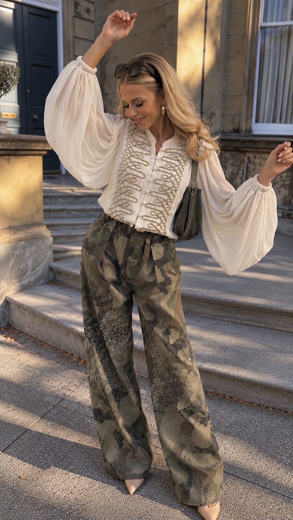 Maurice paris Blouse Blouse ARMYLOVE beige
