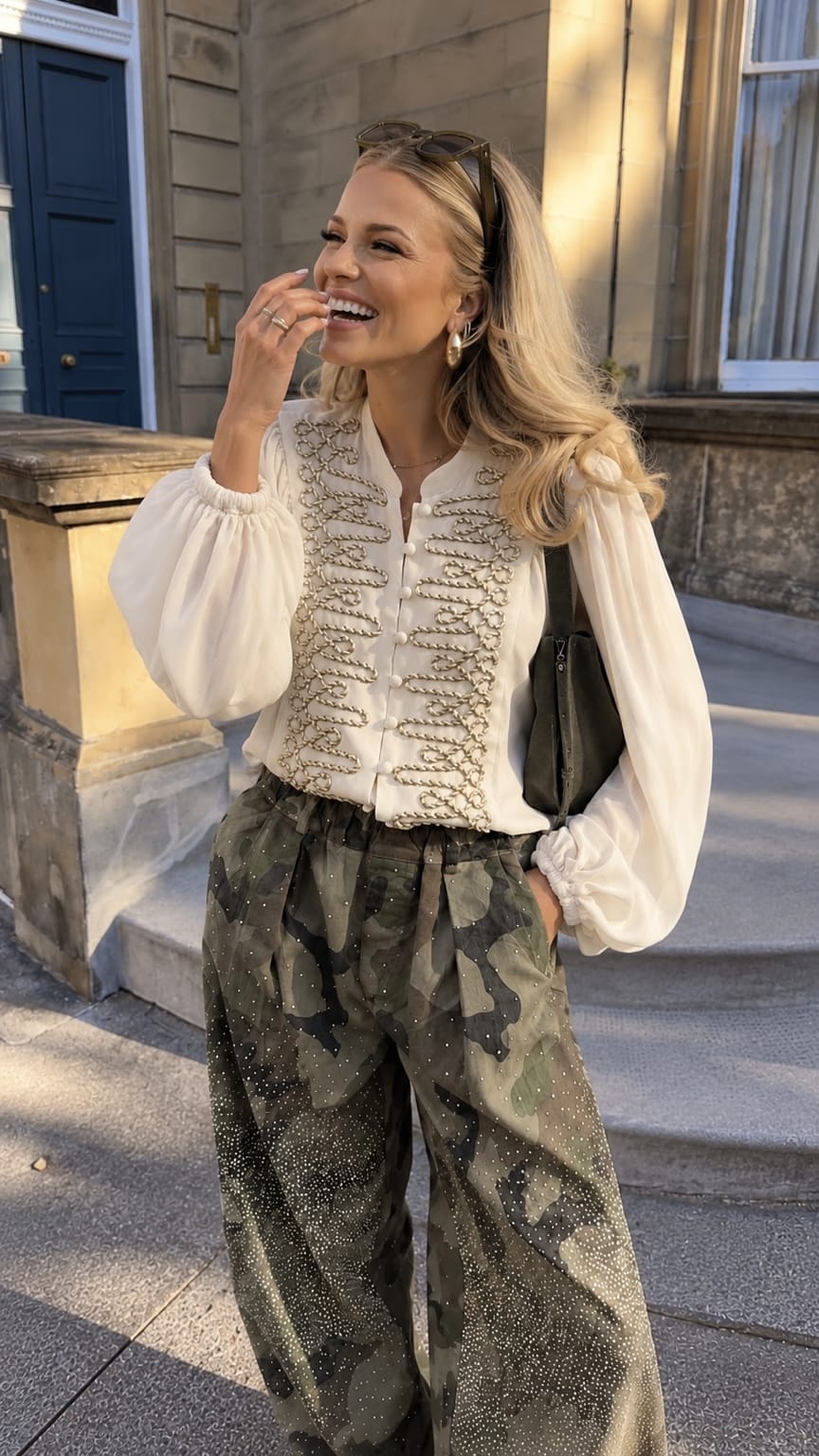 Maurice paris Blouse Blouse ARMYLOVE beige