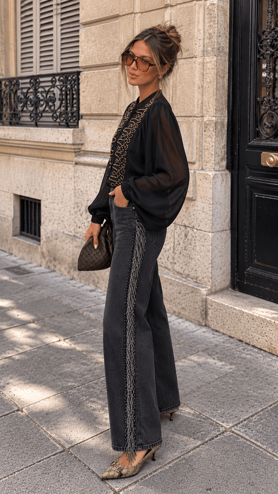 Maurice paris Blouse Blouse ARMYLOVE noire