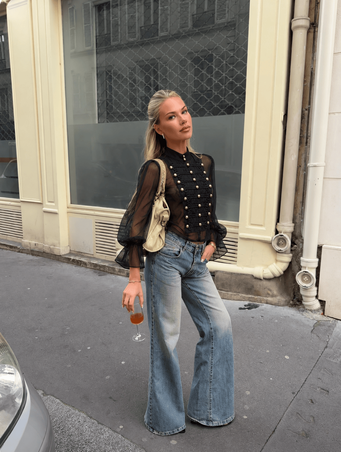 Maurice paris Blouse Blouse MANICHMA noire