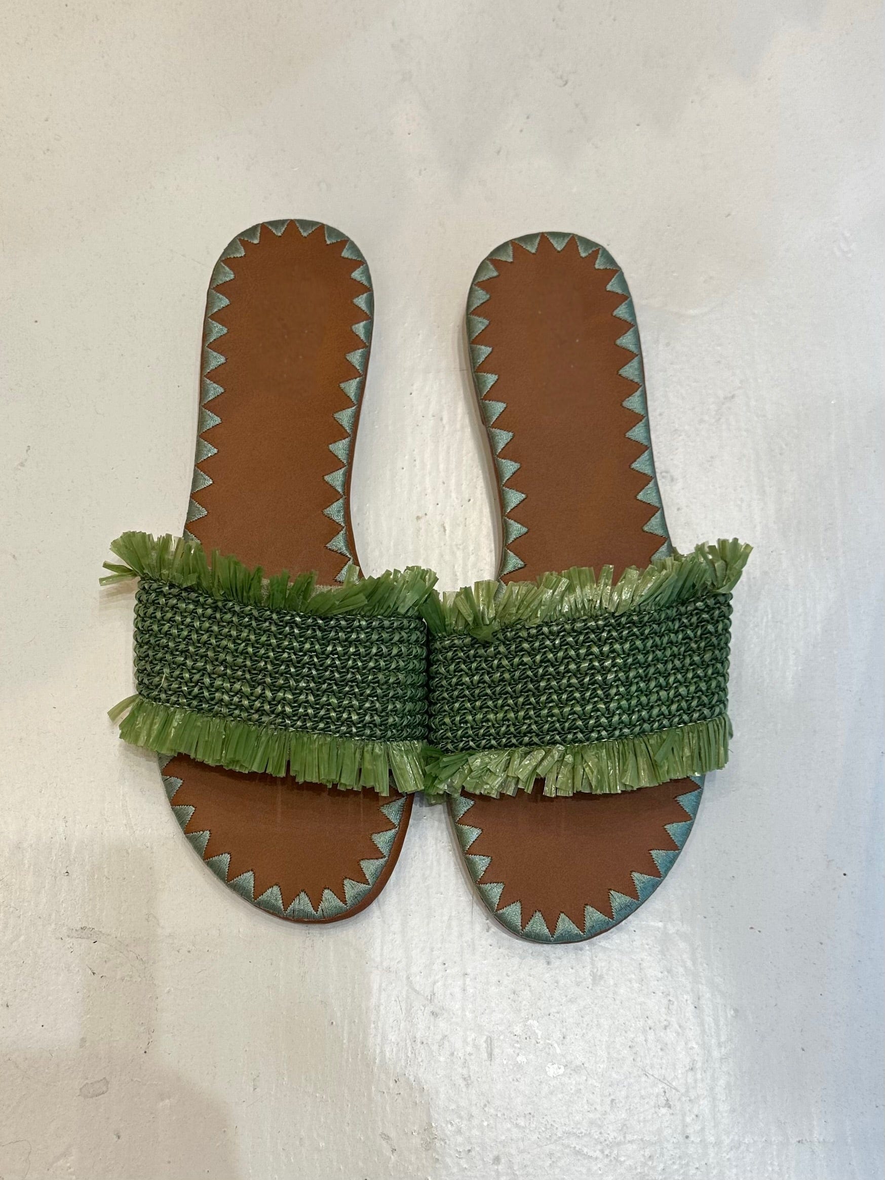 Maurice paris Chaussures Claquettes PALME vertes