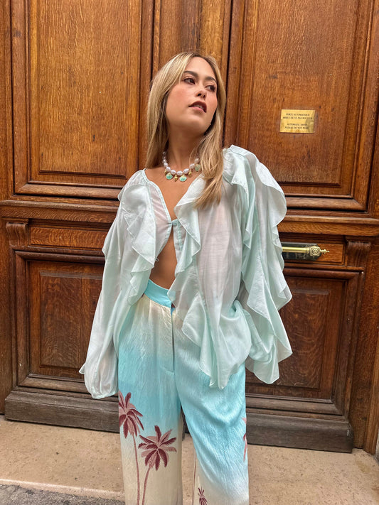 Maurice paris Chemise Blouse BOHEMIA vert d’eau