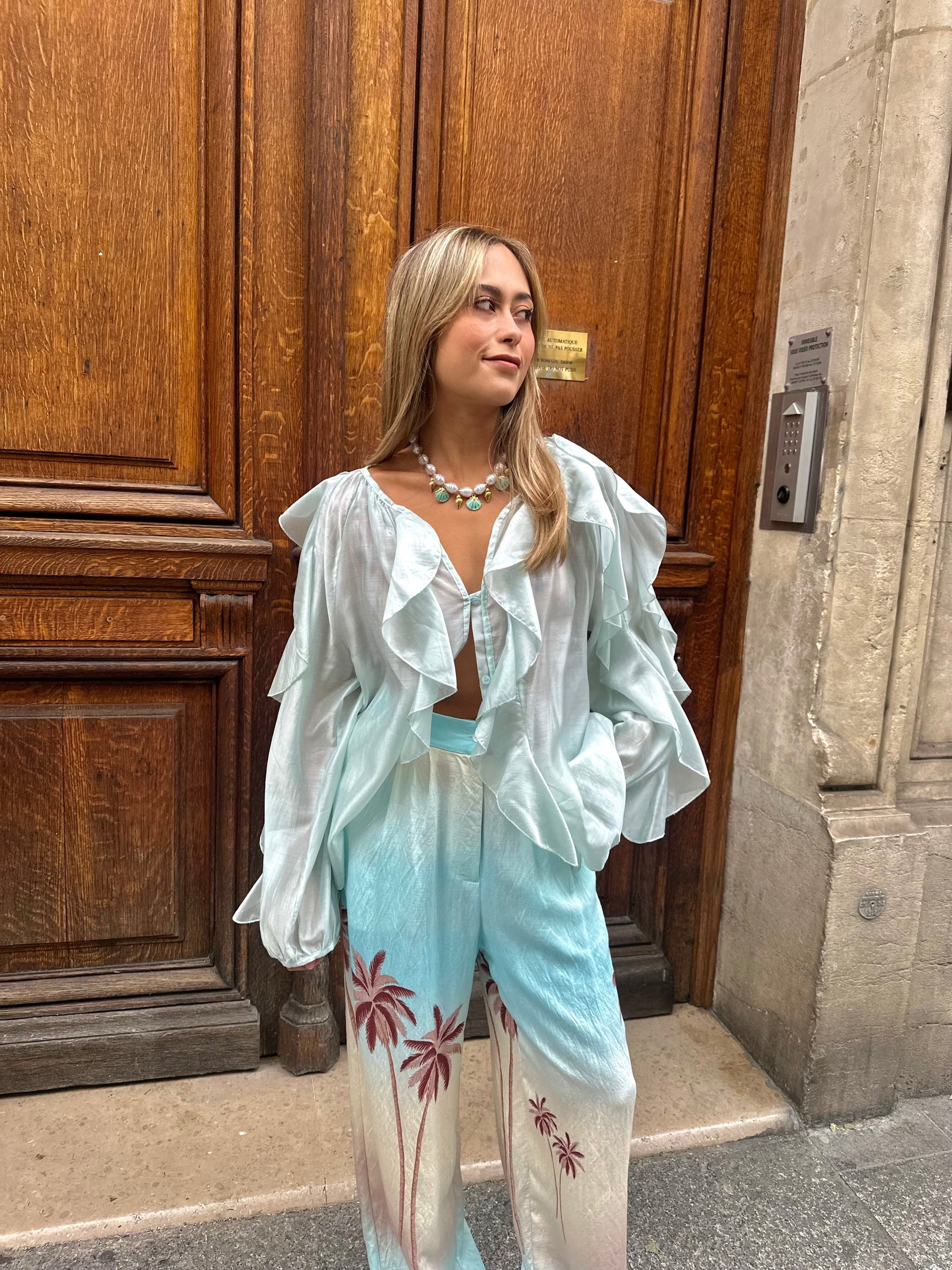Maurice paris Chemise Blouse BOHEMIA vert d’eau
