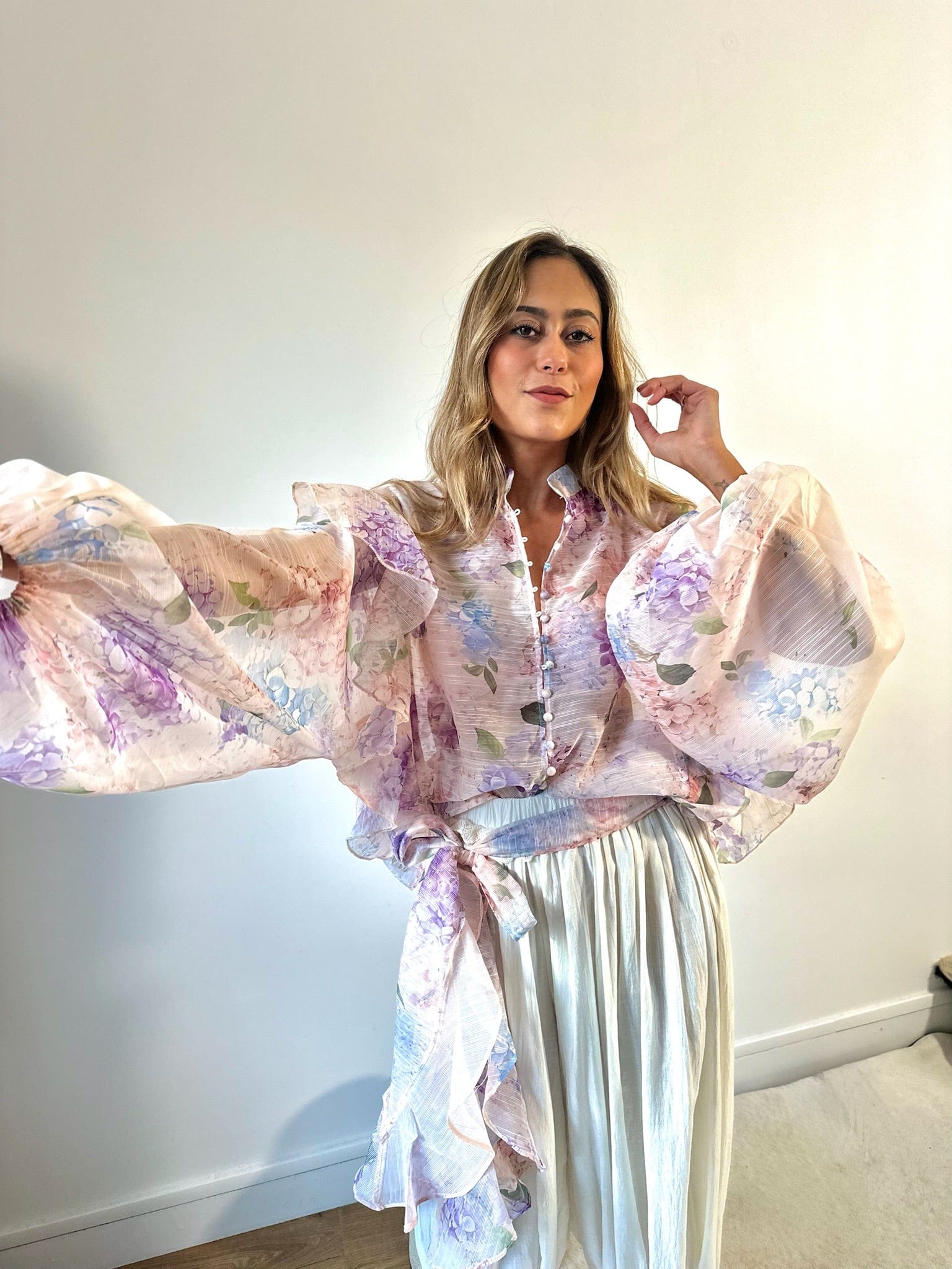 Maurice paris Chemise Blouse GARDEN blanche