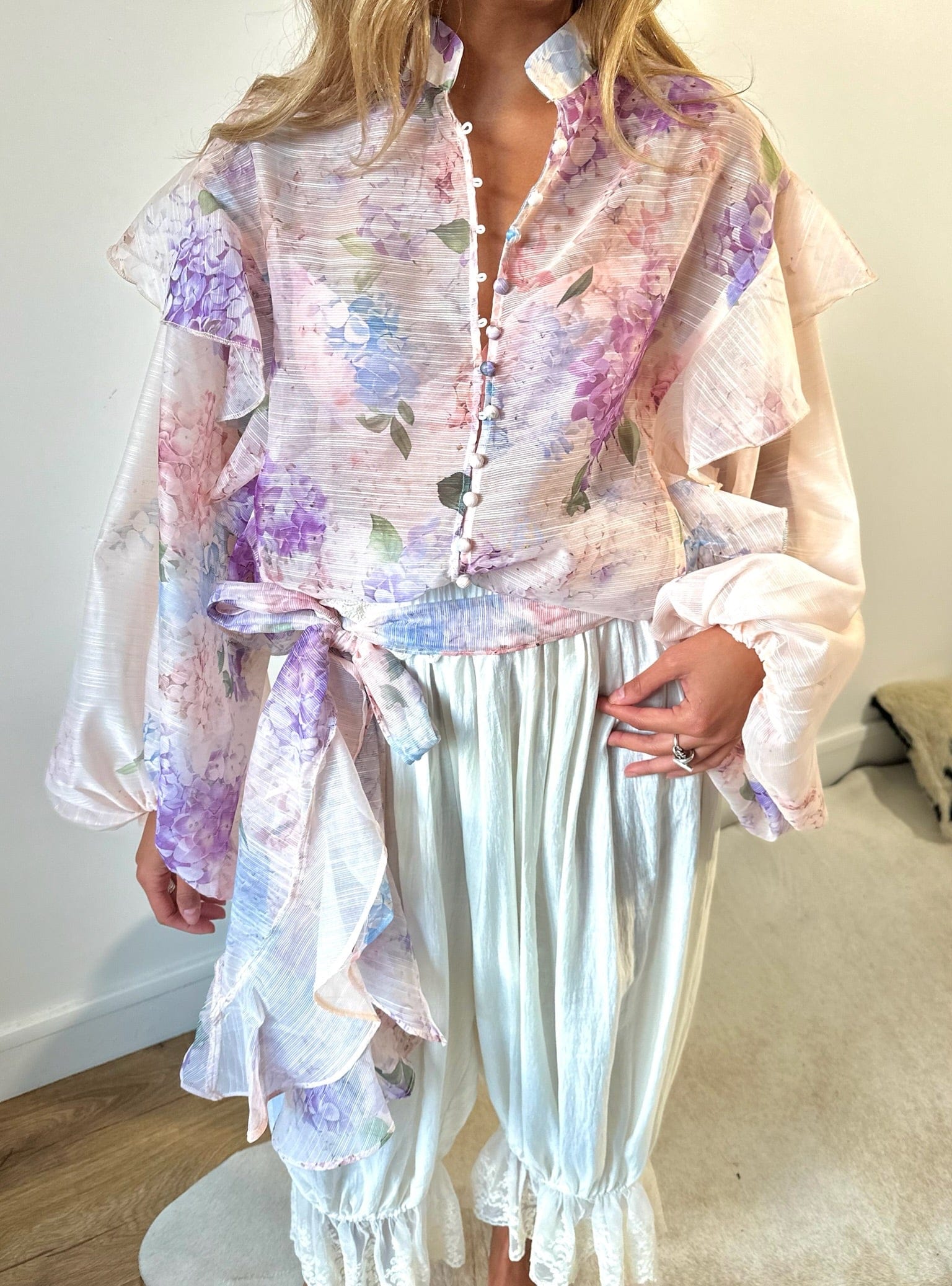 Maurice paris Chemise Blouse GARDEN blanche