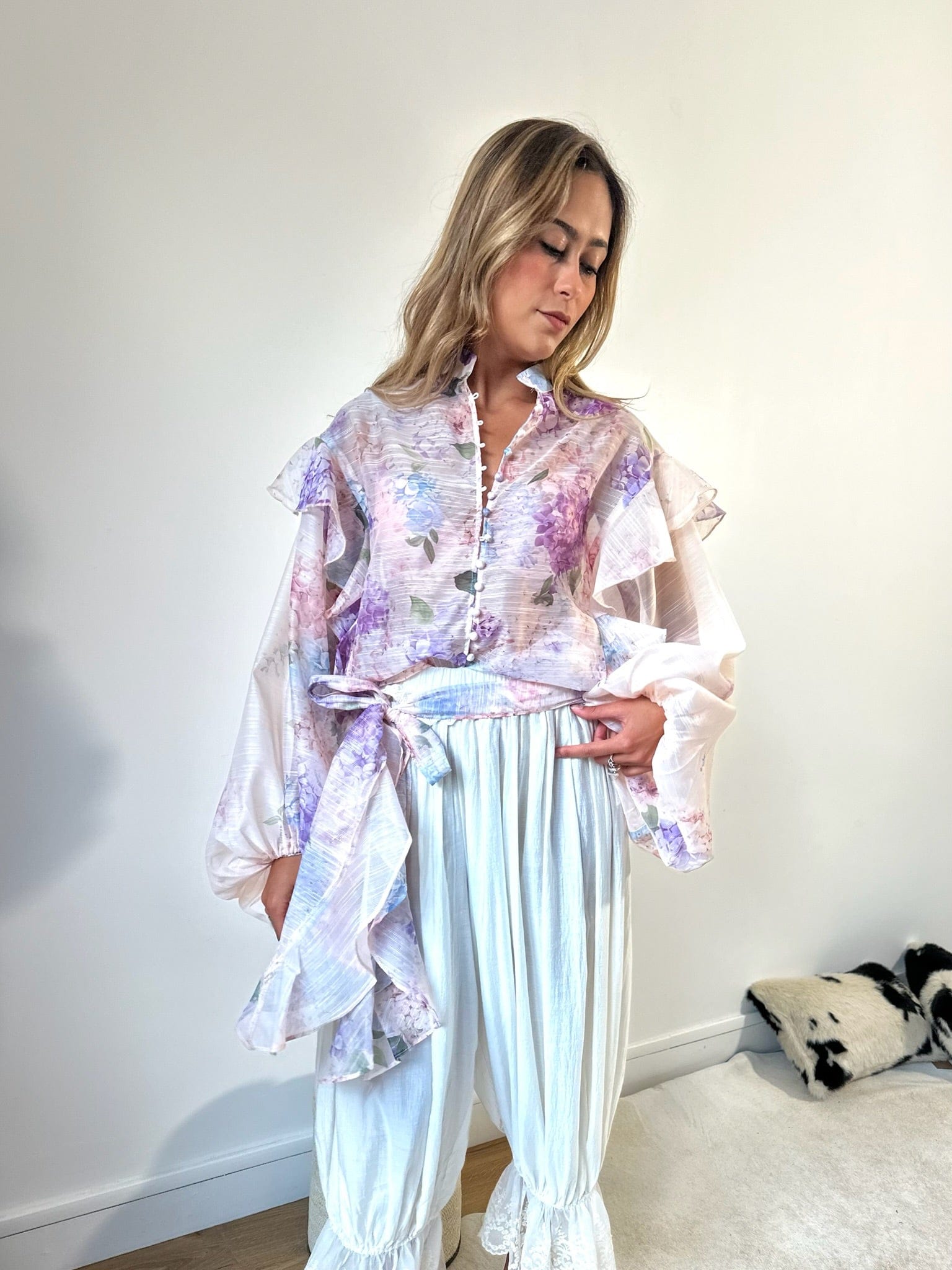 Maurice paris Chemise Blouse GARDEN blanche