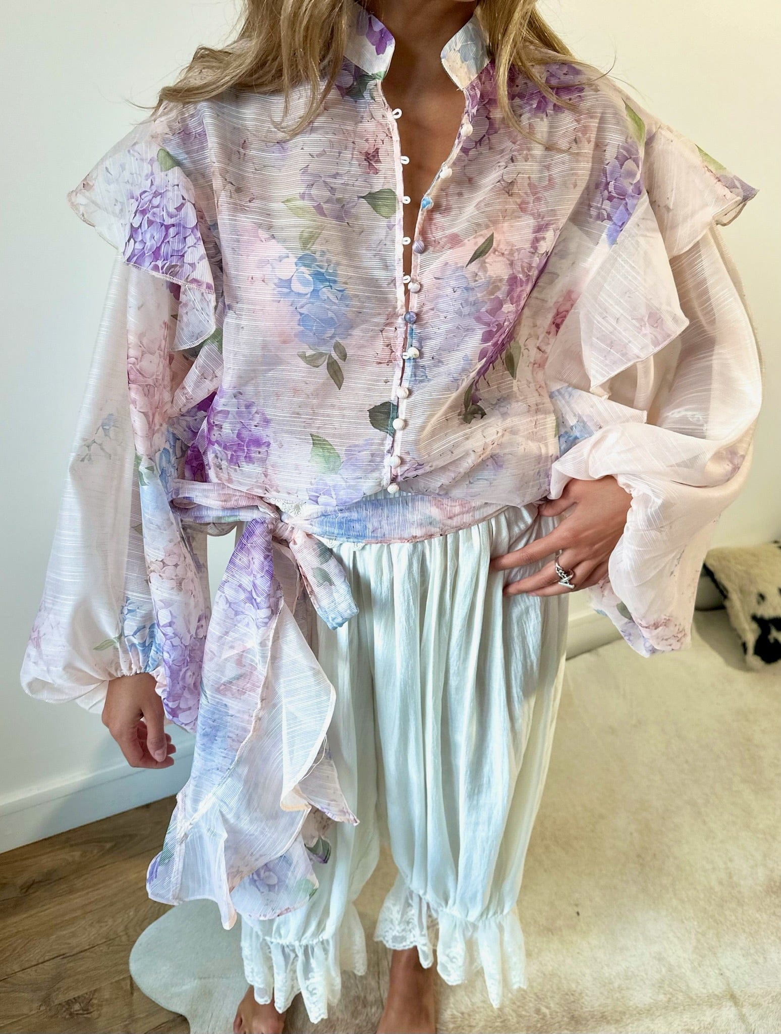 Maurice paris Chemise Blouse GARDEN blanche