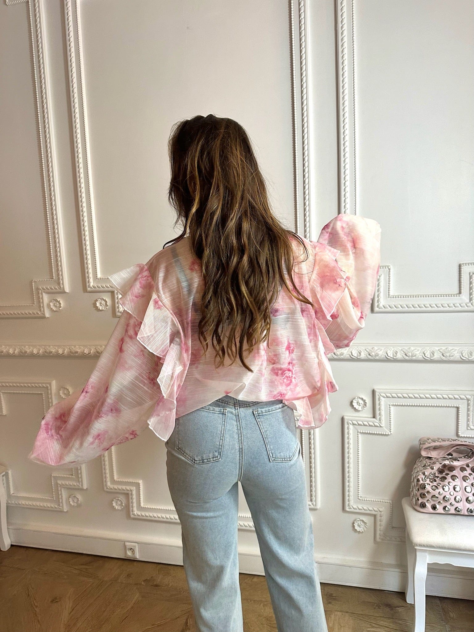 Maurice paris Chemise Blouse GARDEN rose