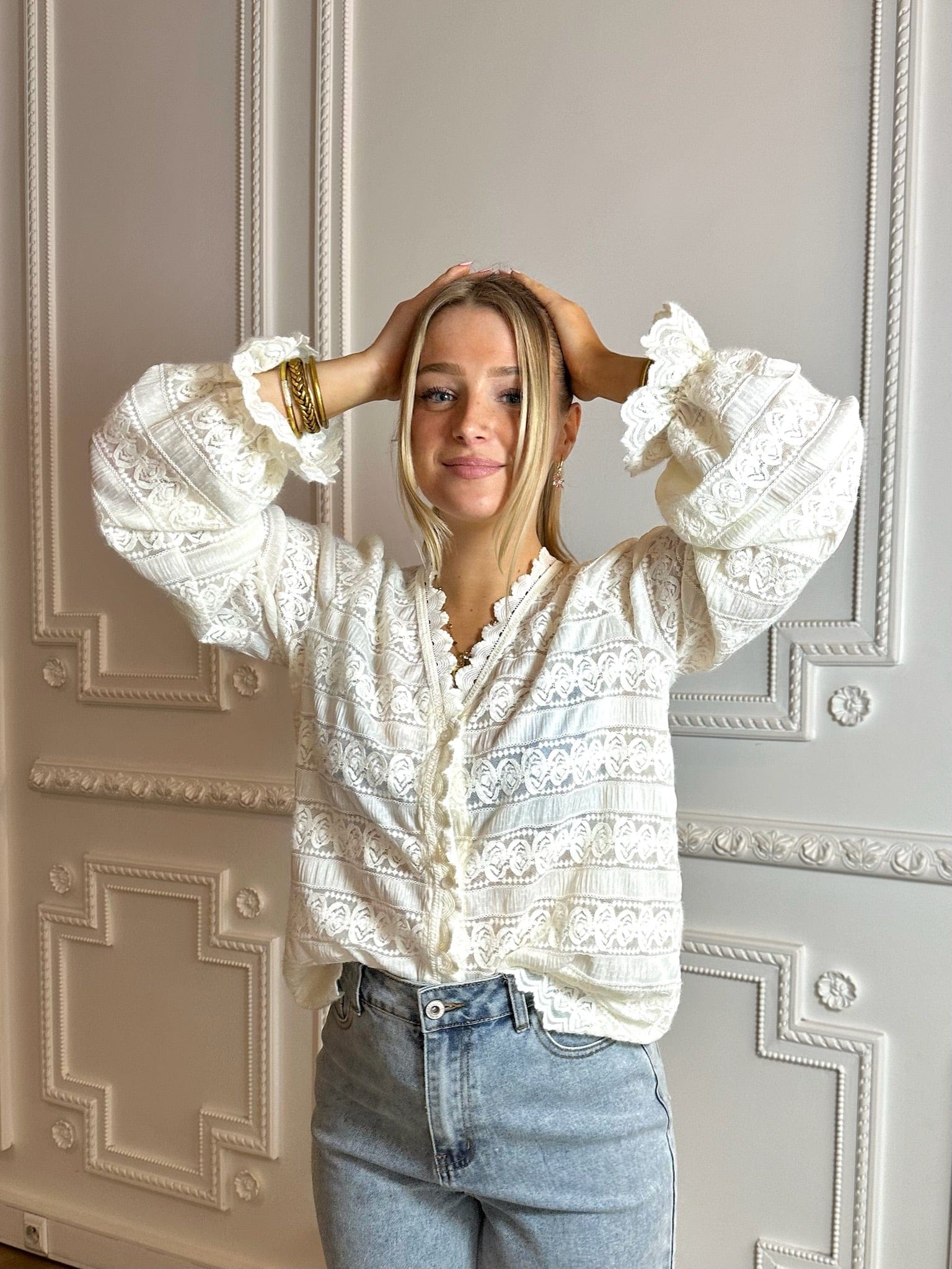 Maurice paris Chemise Blouse LACE