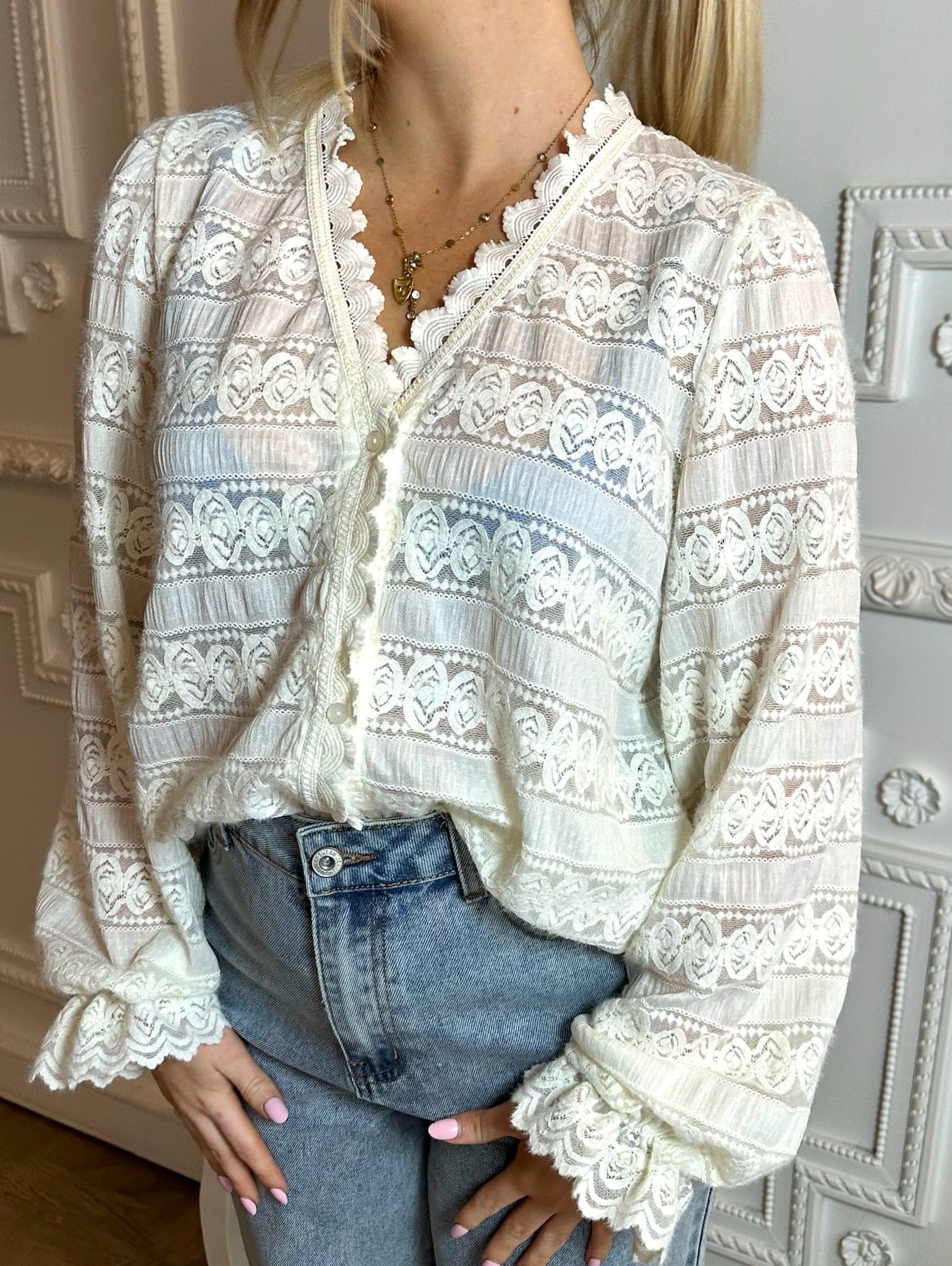 Maurice paris Chemise Blouse LACE