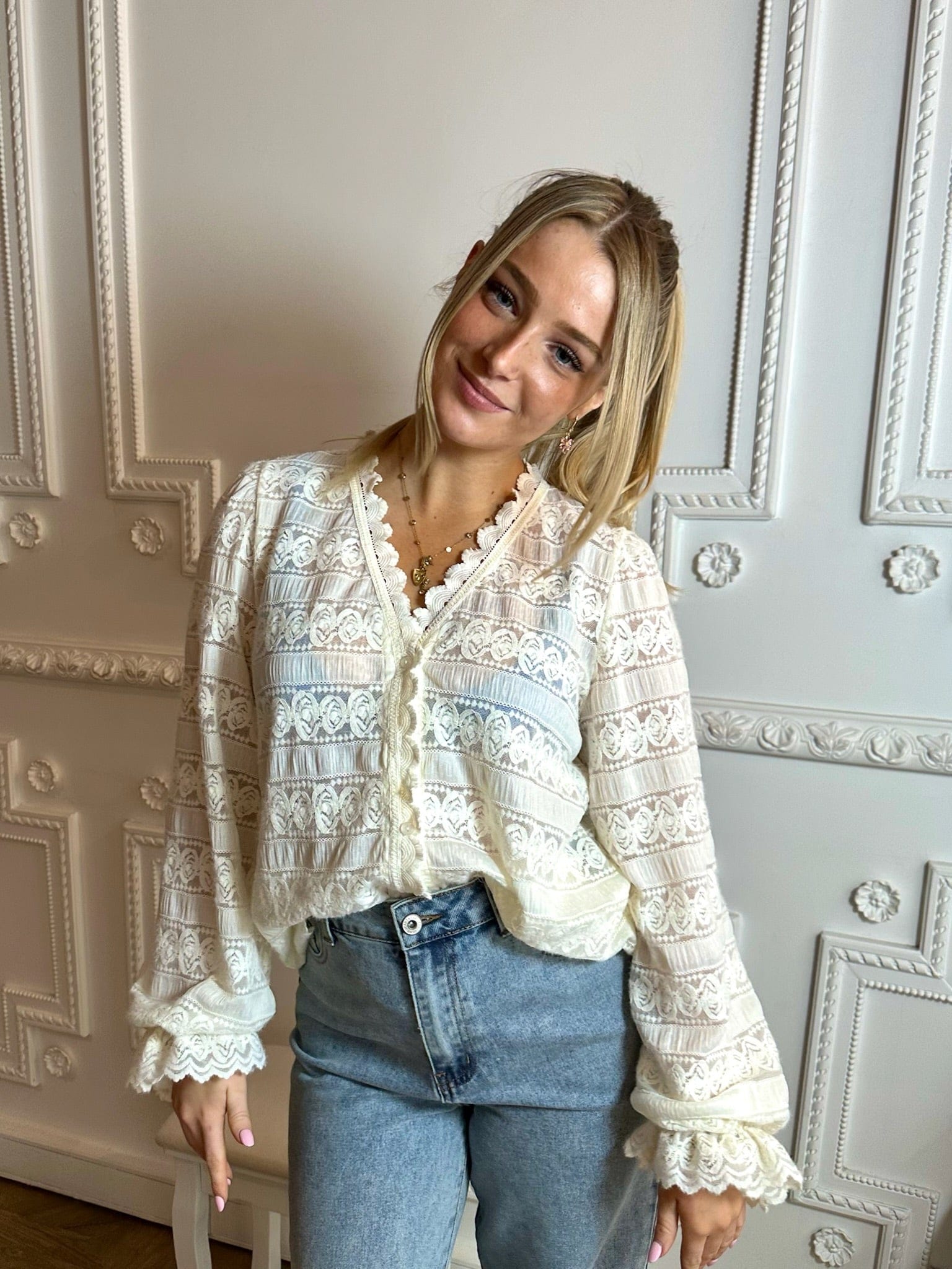 Maurice paris Chemise Blouse LACE