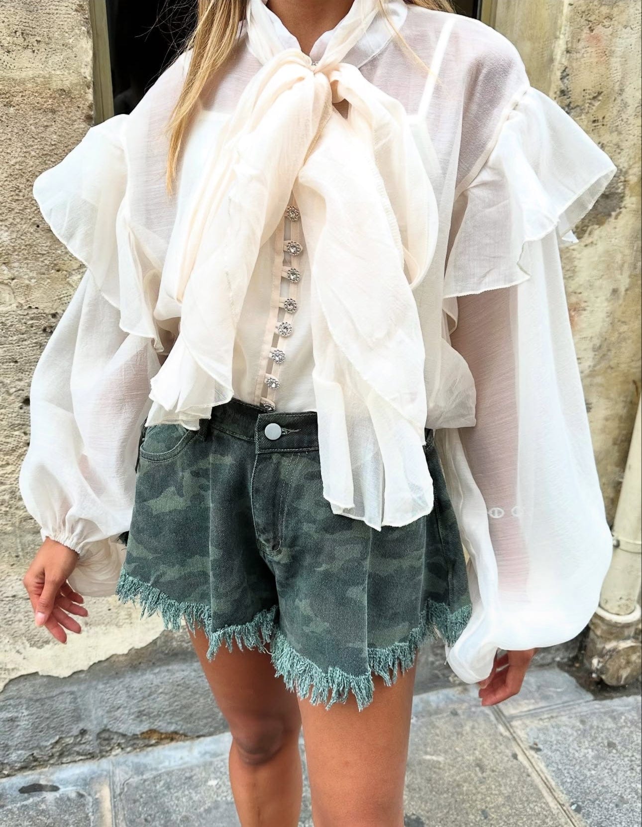 Maurice paris Chemise Blouse MAGGY blanche