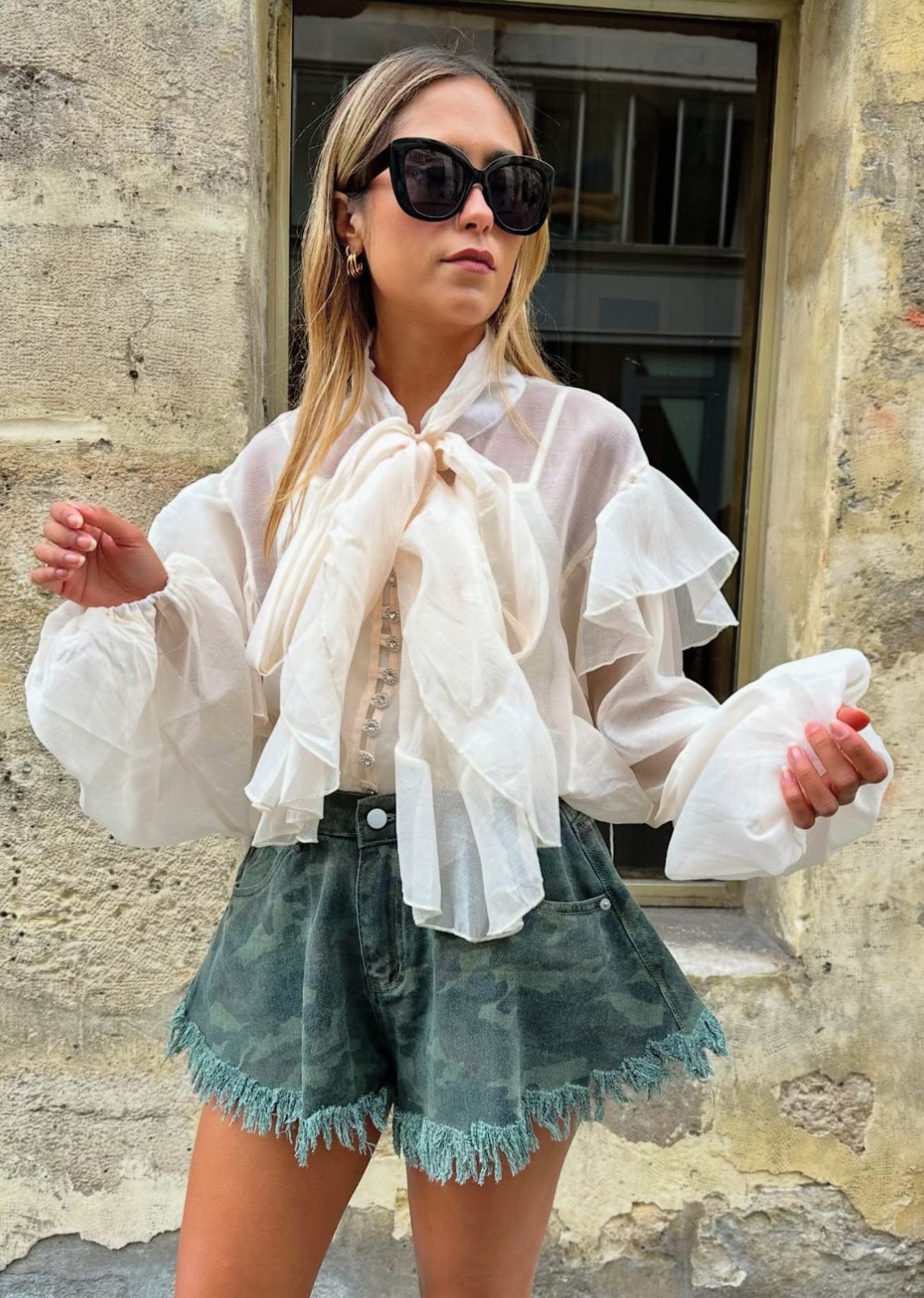 Maurice paris Chemise Blouse MAGGY blanche