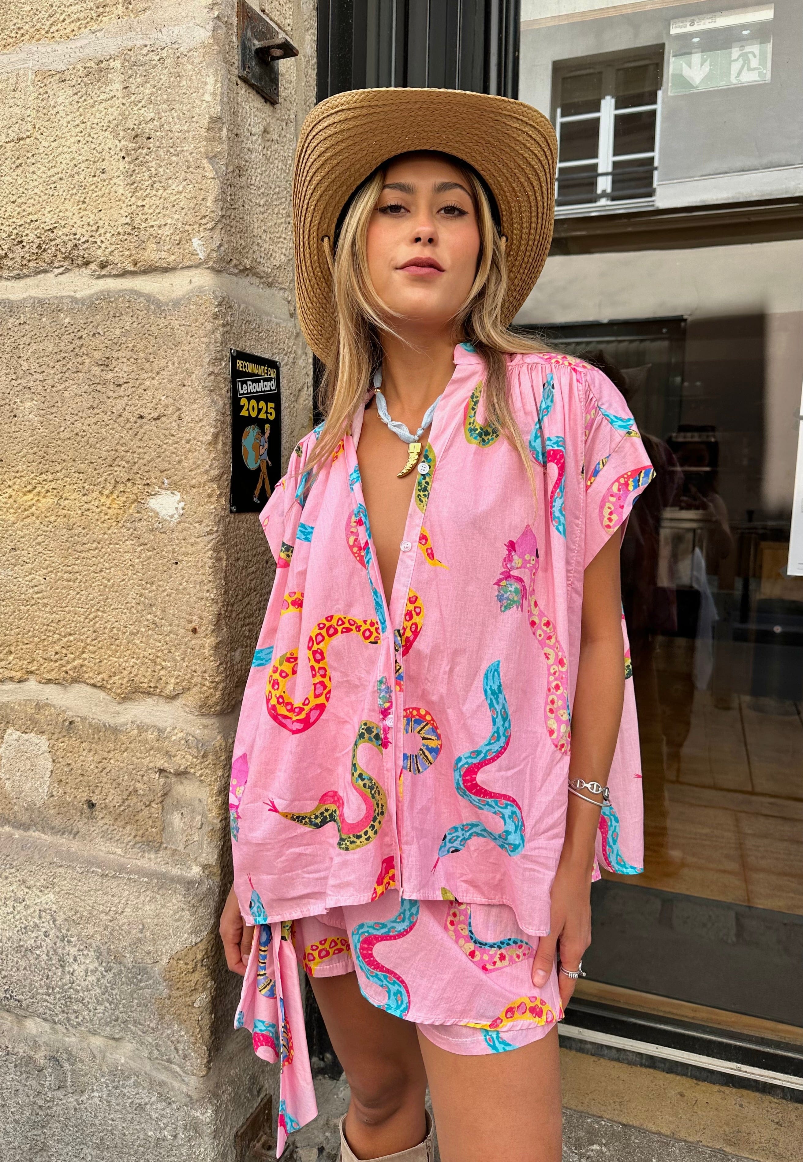 Maurice paris Chemise Blouse PINKSNAKE