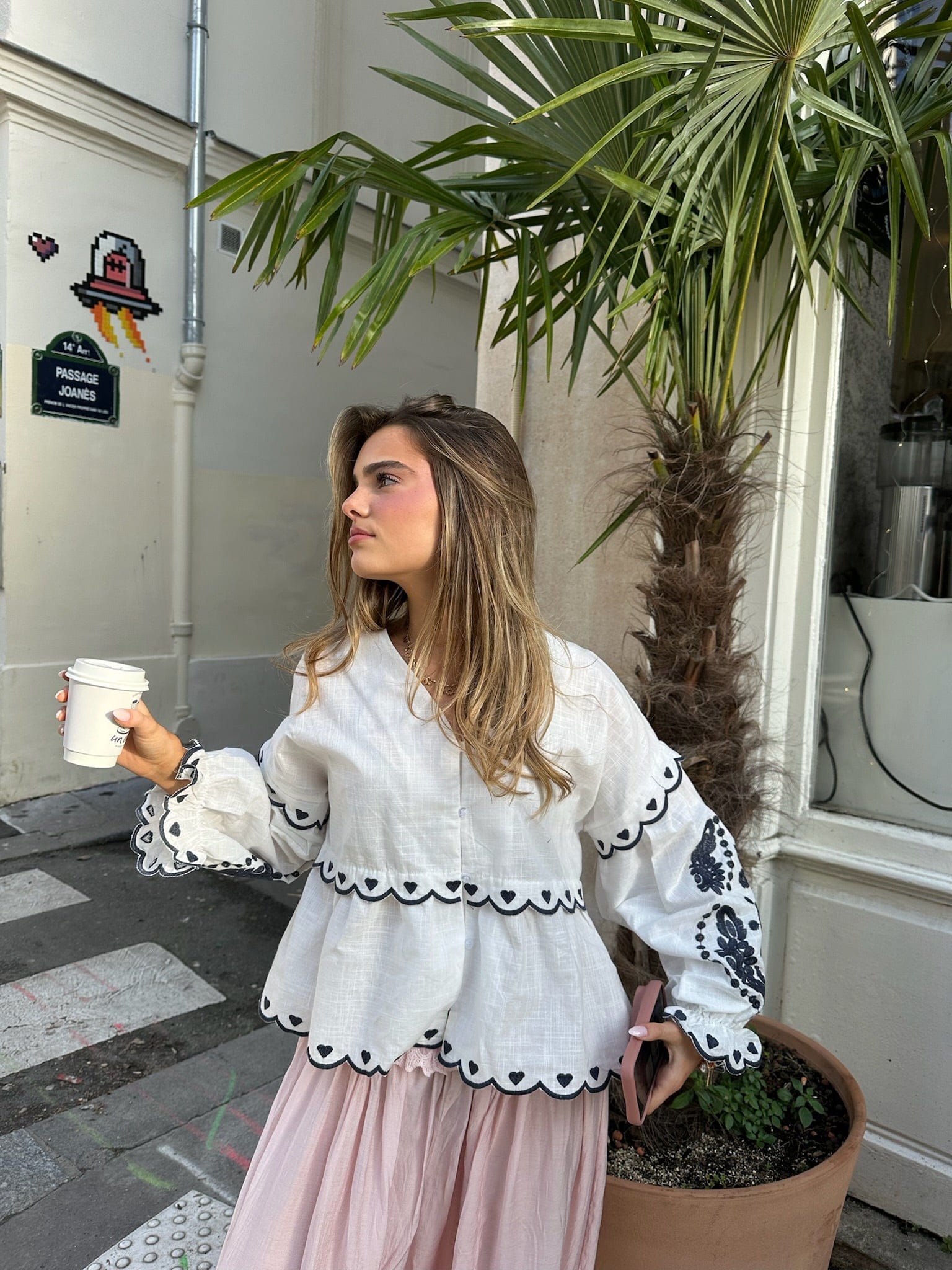 Maurice paris Chemise Blouse POUPÉE blanche