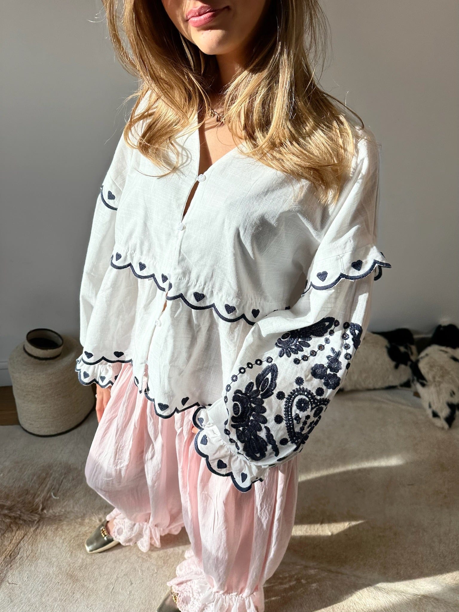 Maurice paris Chemise Blouse POUPÉE blanche