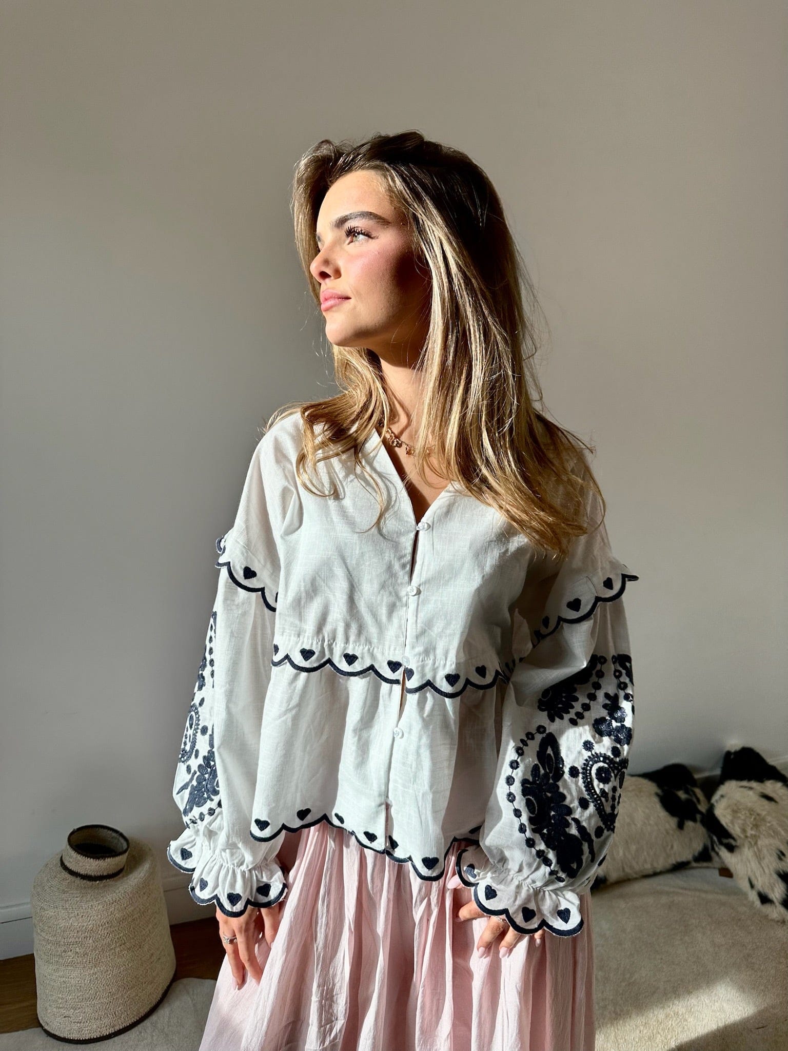 Maurice paris Chemise Blouse POUPÉE blanche