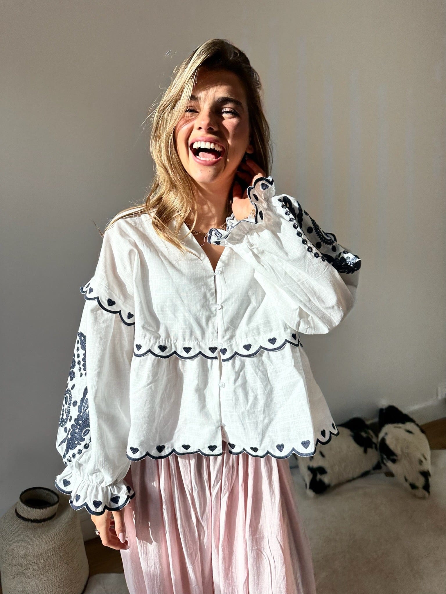 Maurice paris Chemise Blouse POUPÉE blanche
