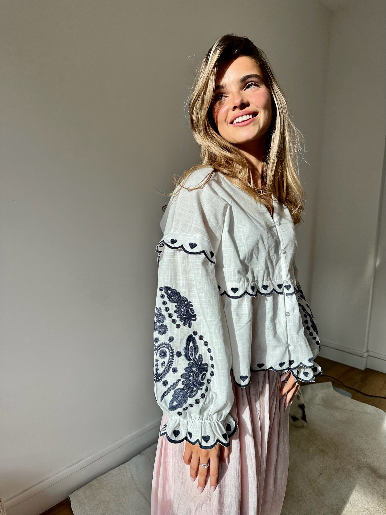 Maurice paris Chemise Blouse POUPÉE blanche