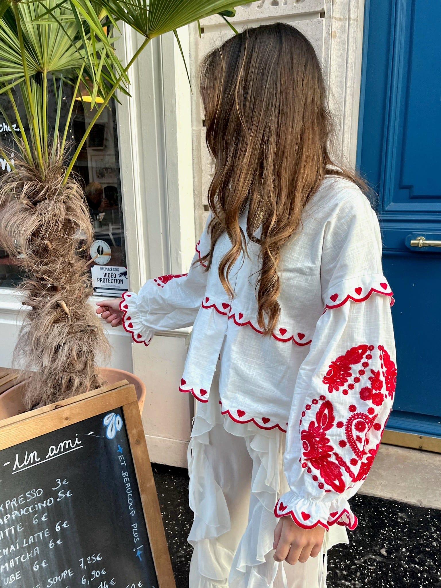 Maurice paris Chemise Blouse POUPÉE rouge