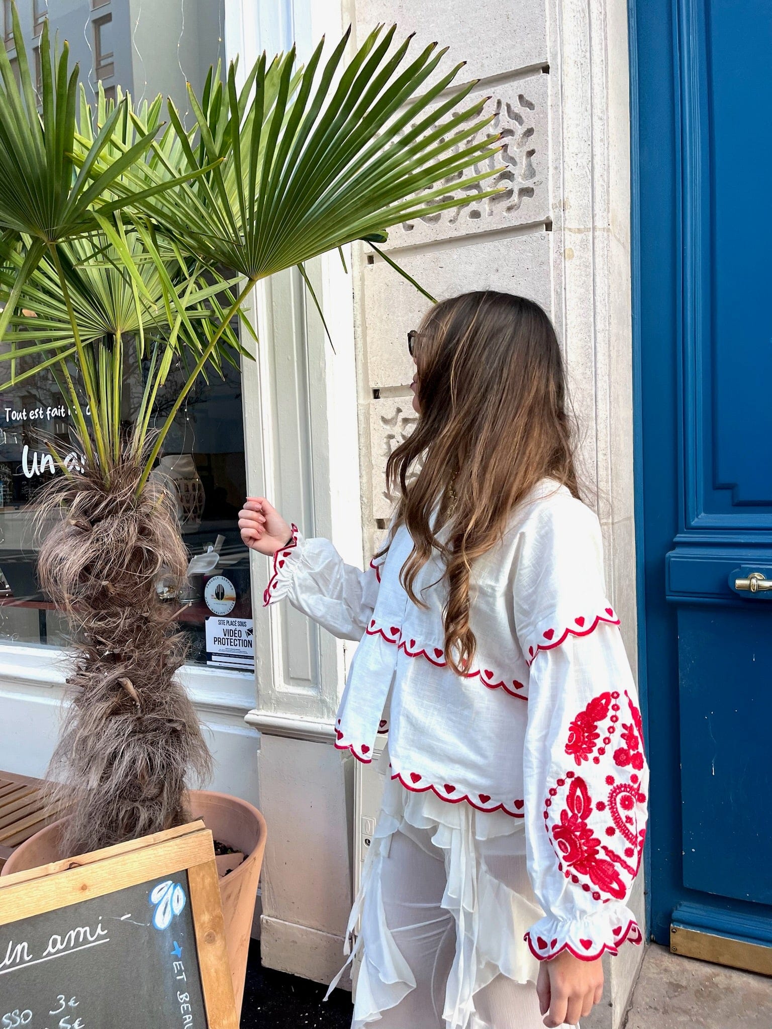 Maurice paris Chemise Blouse POUPÉE rouge