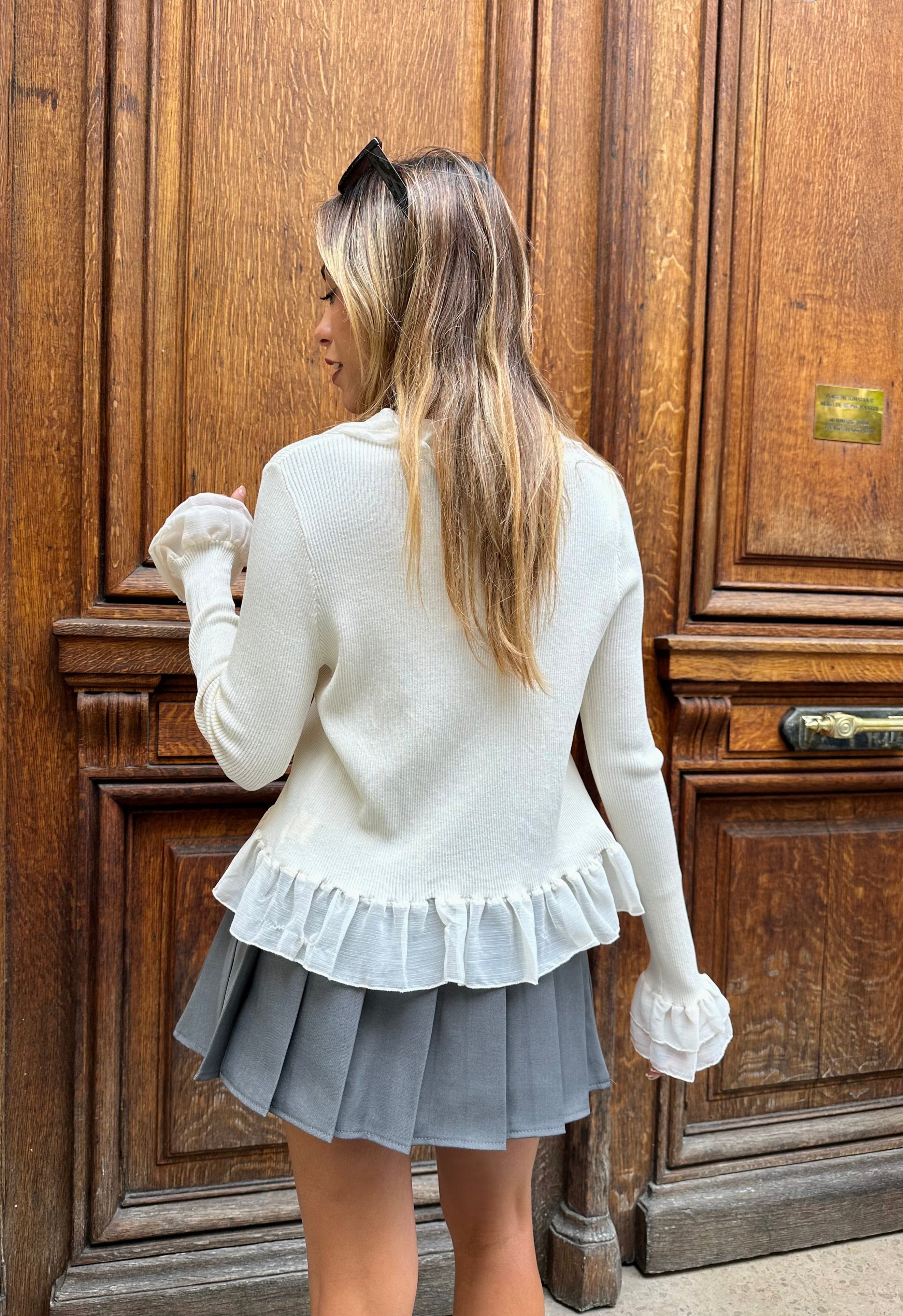 Maurice paris Chemise Blouse VOILUNE blanche