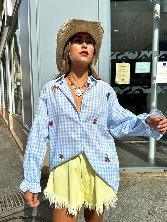 Maurice paris Chemise Chemise COUNTRY bleu