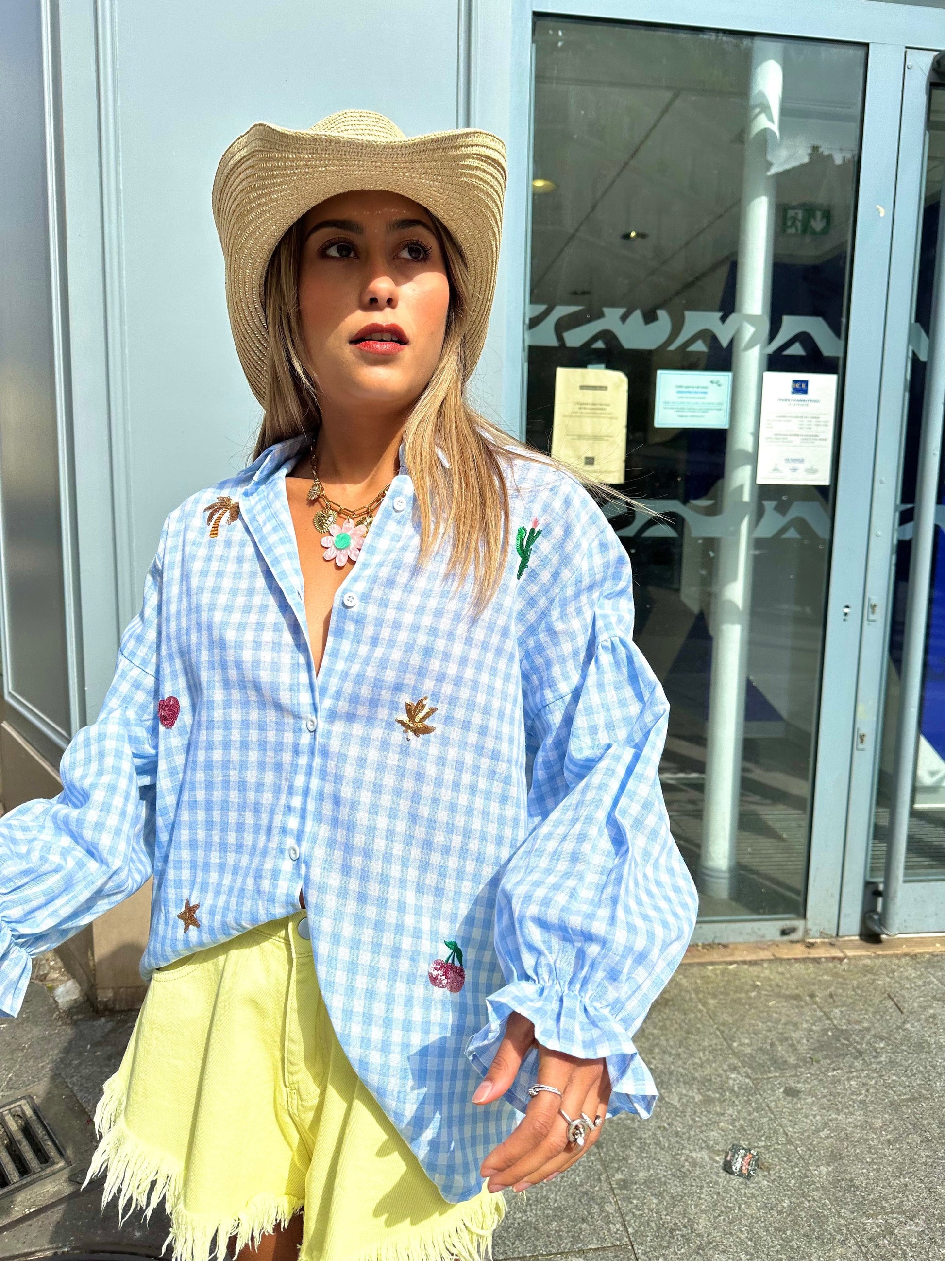 Maurice paris Chemise Chemise COUNTRY bleu