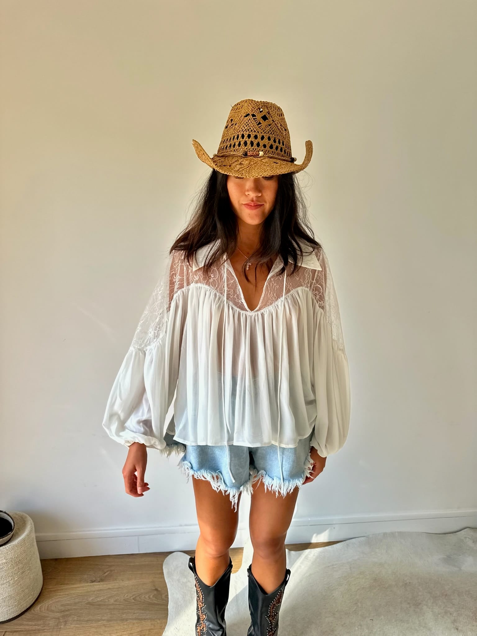 Maurice Paris Chemise Chemise SWEETY blanche